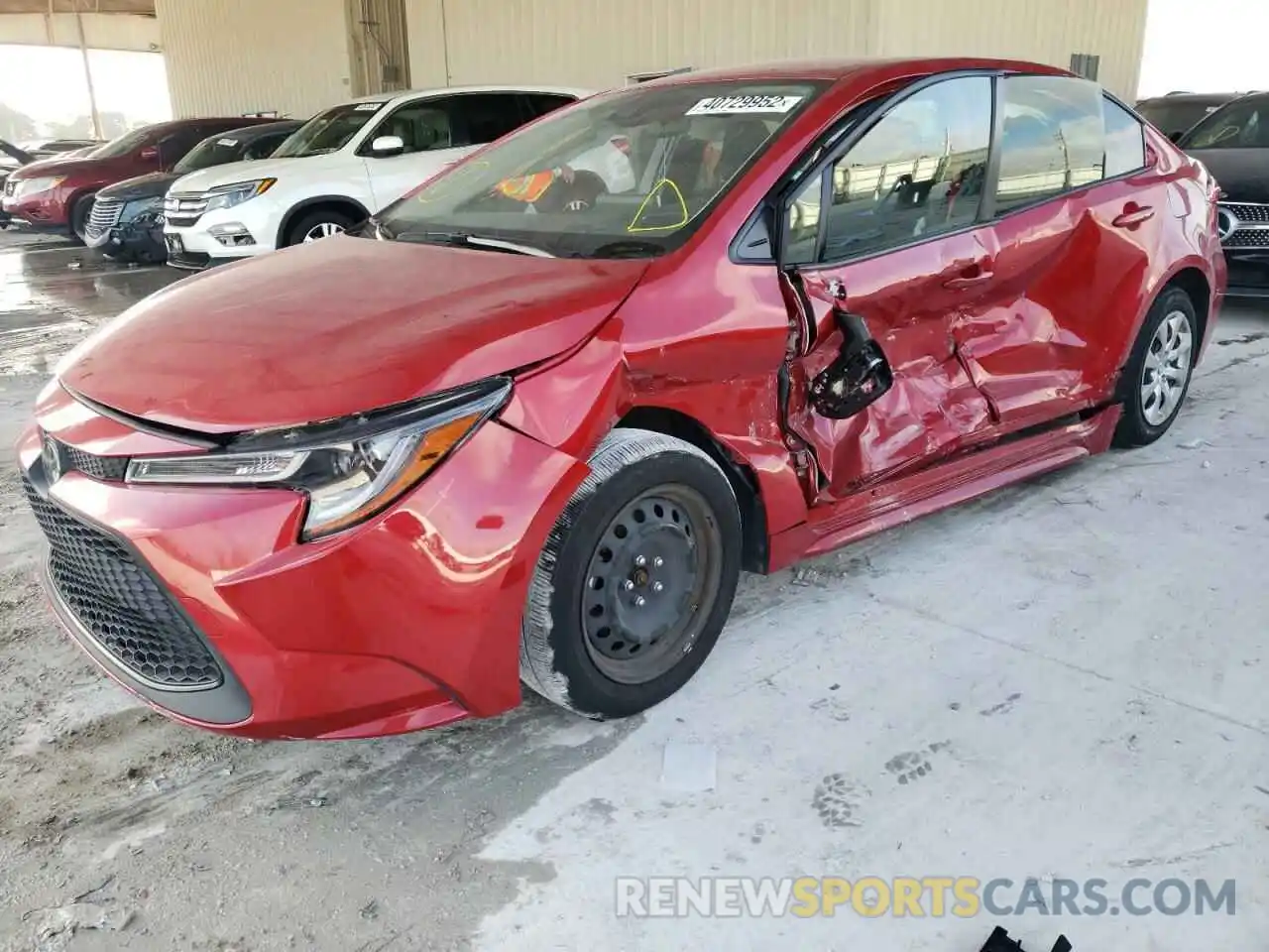 10 Photograph of a damaged car JTDEPRAE0LJ079314 TOYOTA COROLLA 2020