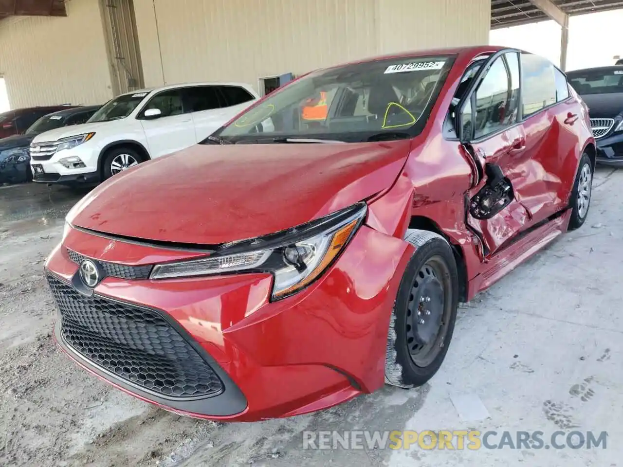 2 Photograph of a damaged car JTDEPRAE0LJ079314 TOYOTA COROLLA 2020