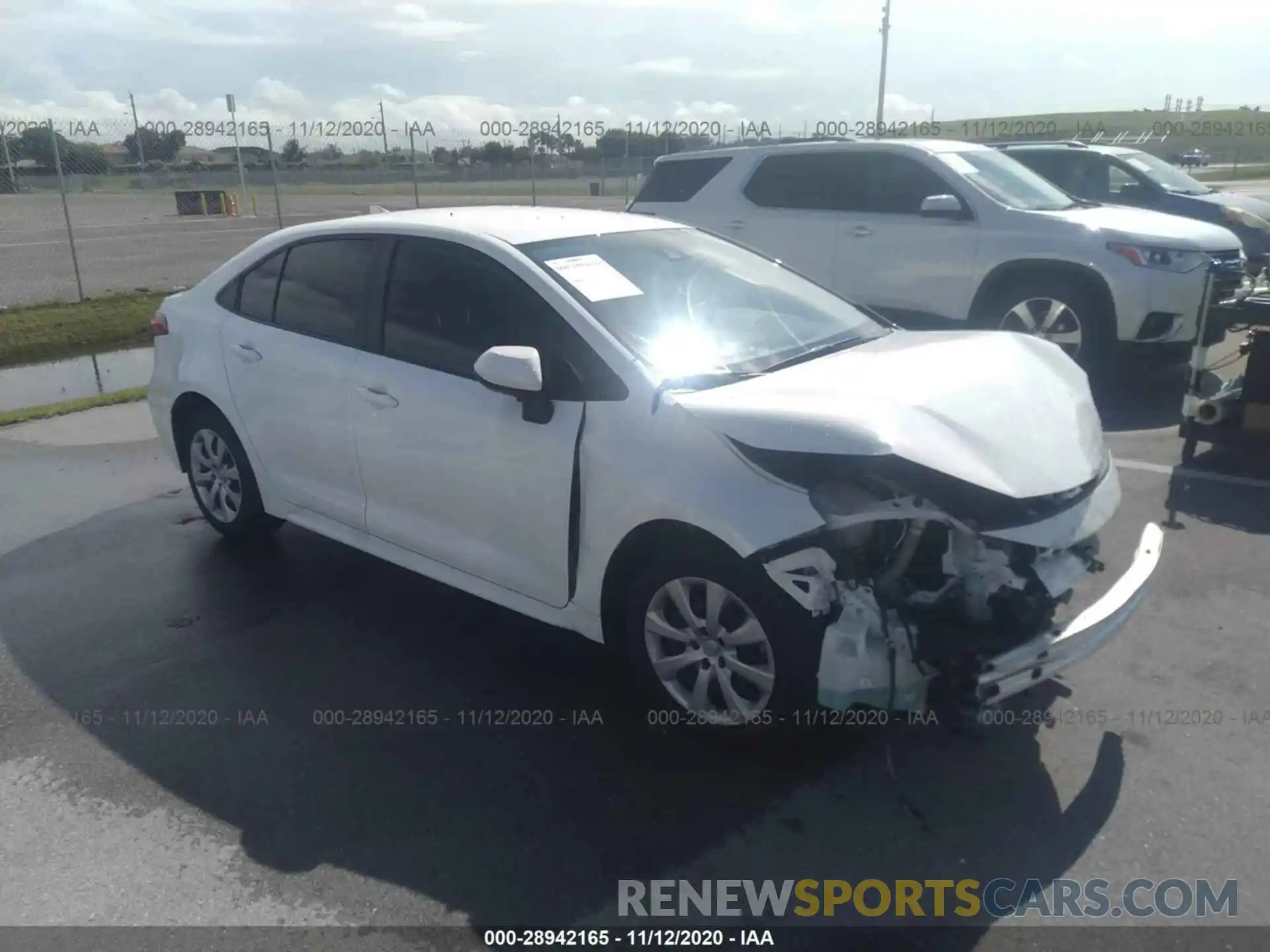 1 Photograph of a damaged car JTDEPRAE0LJ079376 TOYOTA COROLLA 2020