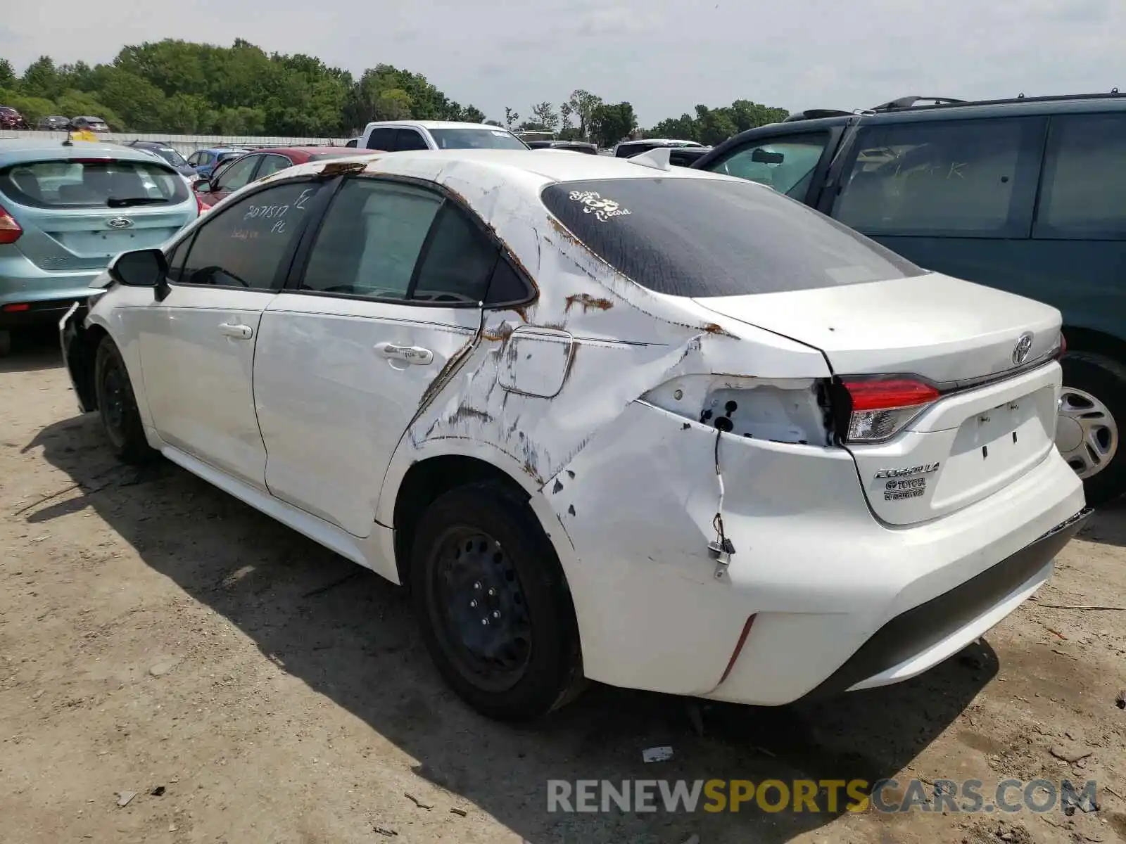 3 Photograph of a damaged car JTDEPRAE0LJ079409 TOYOTA COROLLA 2020