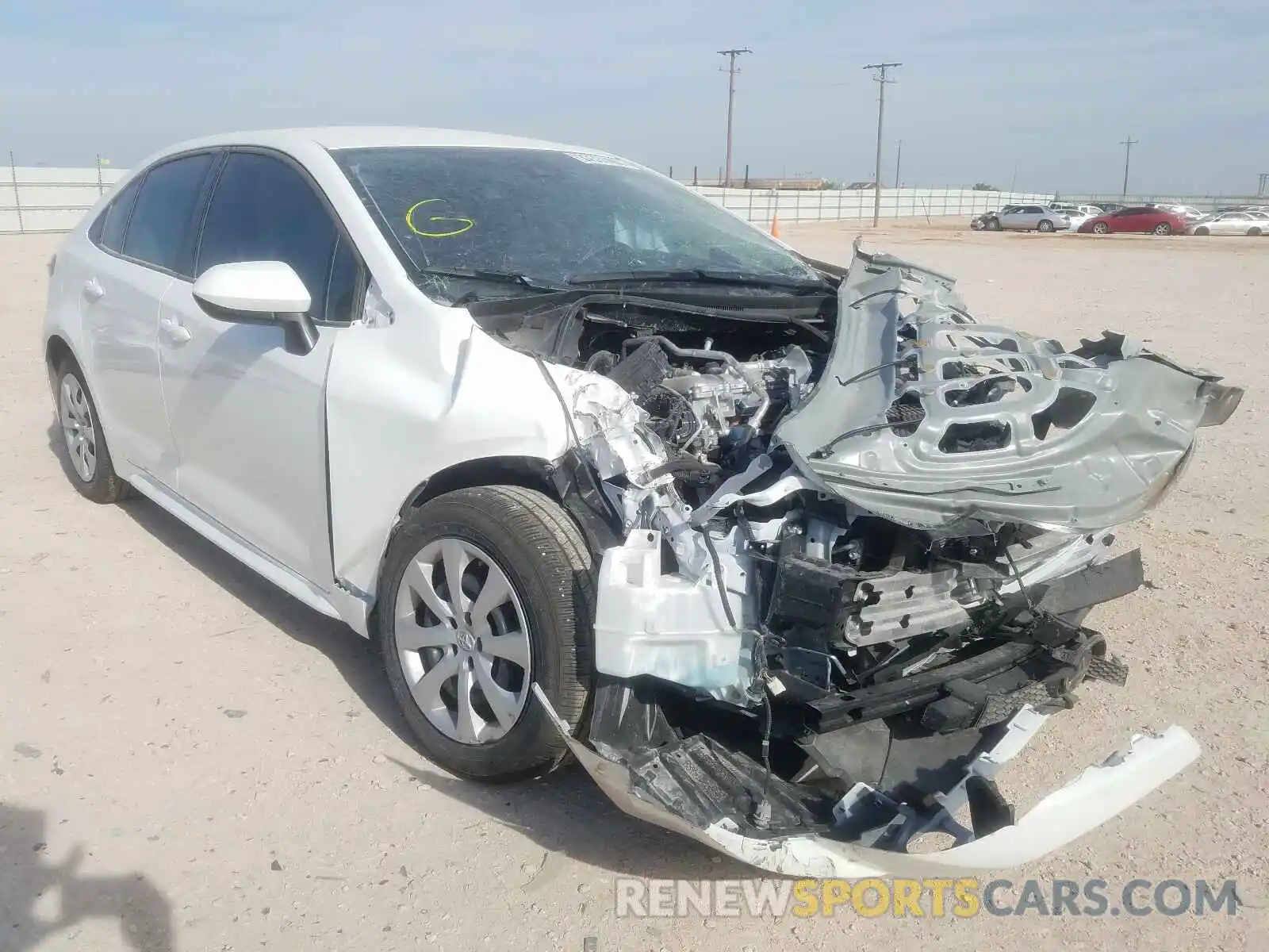 1 Photograph of a damaged car JTDEPRAE0LJ079670 TOYOTA COROLLA 2020