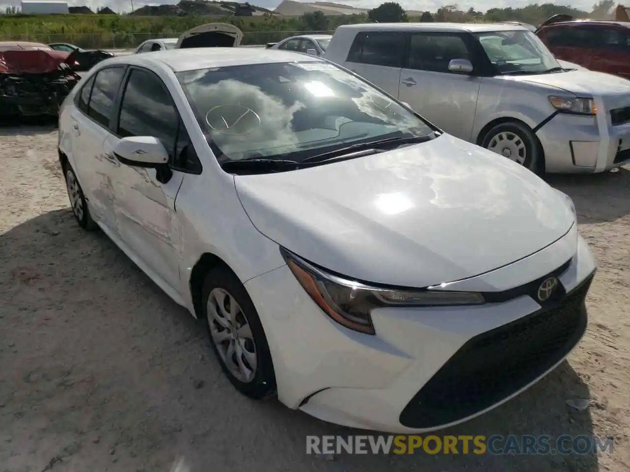 1 Photograph of a damaged car JTDEPRAE0LJ080060 TOYOTA COROLLA 2020