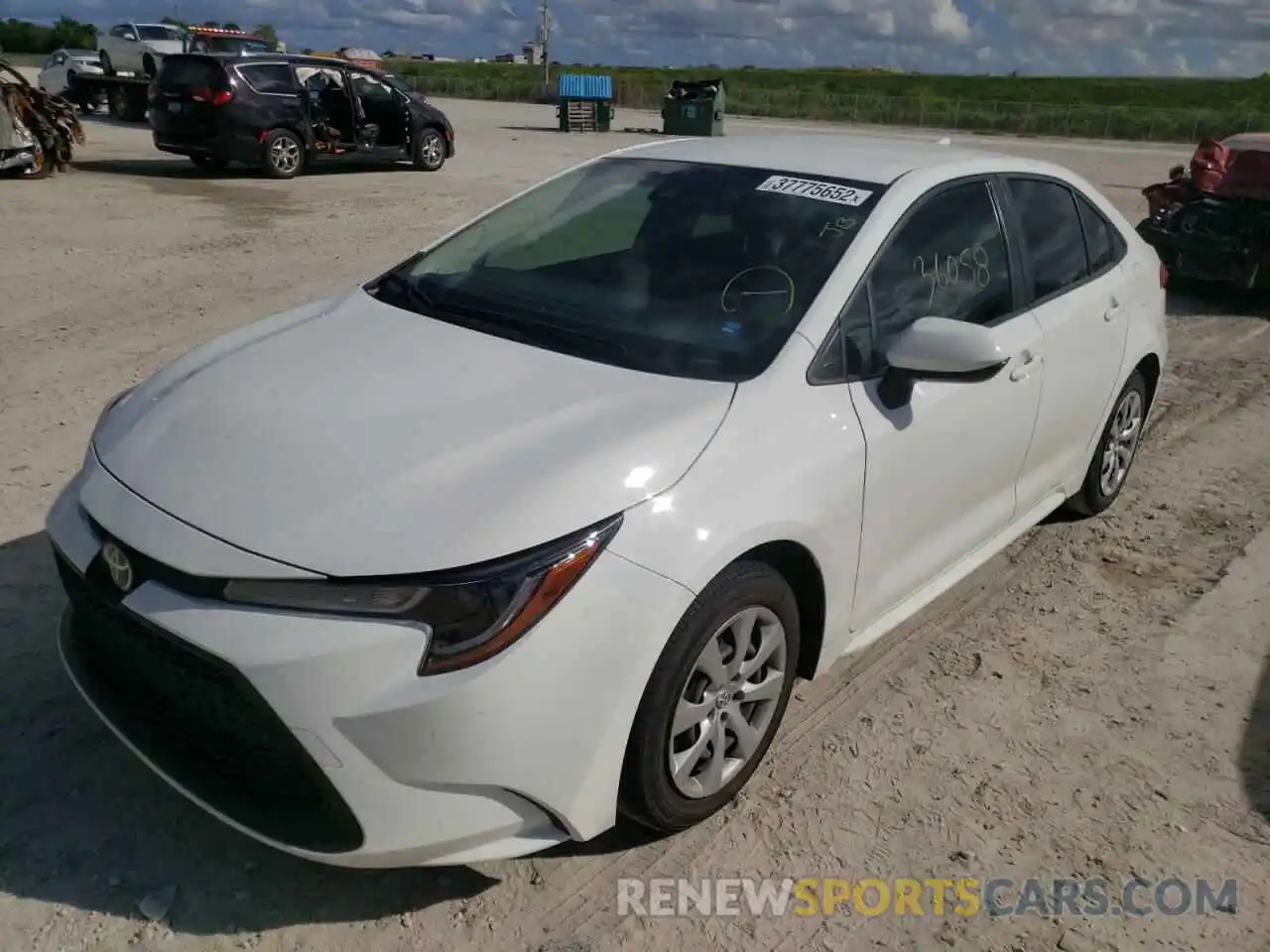 2 Photograph of a damaged car JTDEPRAE0LJ080060 TOYOTA COROLLA 2020