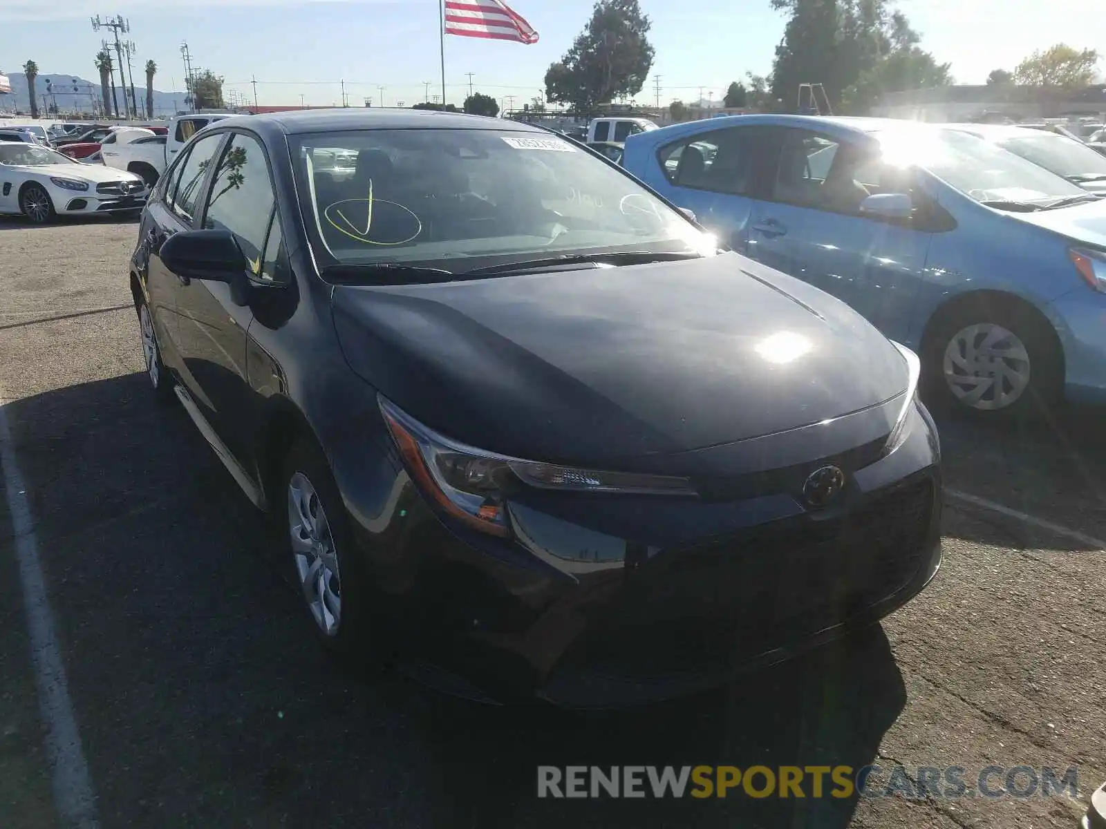 1 Photograph of a damaged car JTDEPRAE0LJ080222 TOYOTA COROLLA 2020