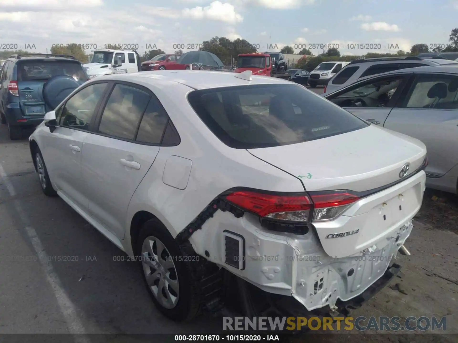 3 Photograph of a damaged car JTDEPRAE0LJ080317 TOYOTA COROLLA 2020