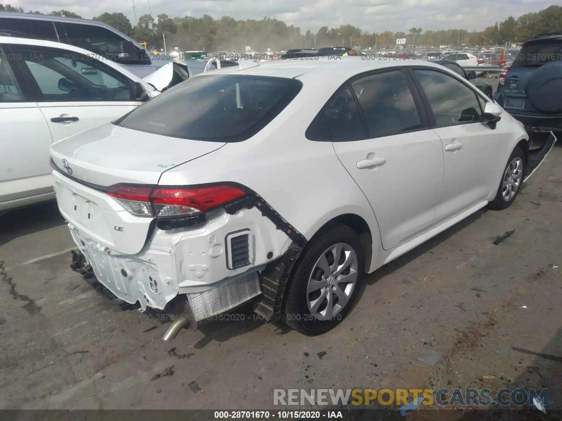 4 Photograph of a damaged car JTDEPRAE0LJ080317 TOYOTA COROLLA 2020