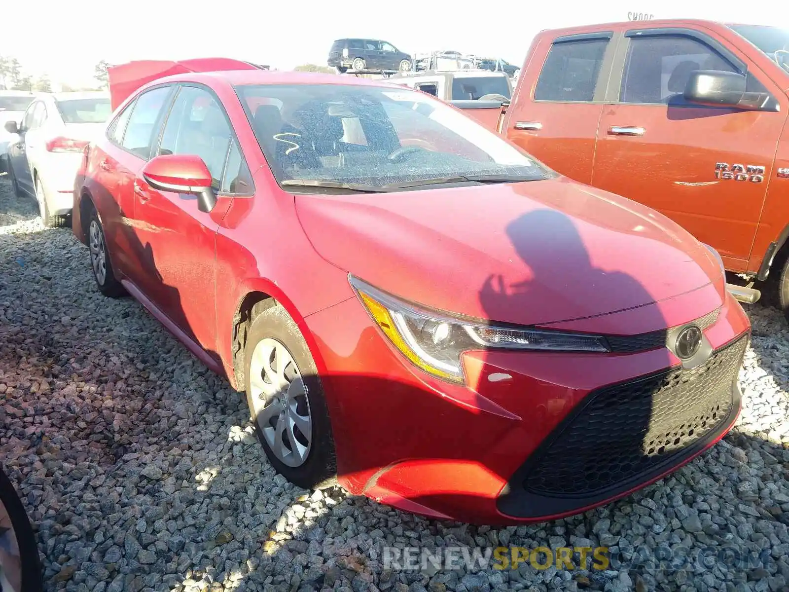 1 Photograph of a damaged car JTDEPRAE0LJ080558 TOYOTA COROLLA 2020