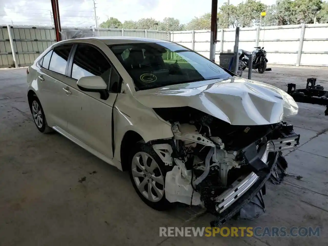 1 Photograph of a damaged car JTDEPRAE0LJ080589 TOYOTA COROLLA 2020