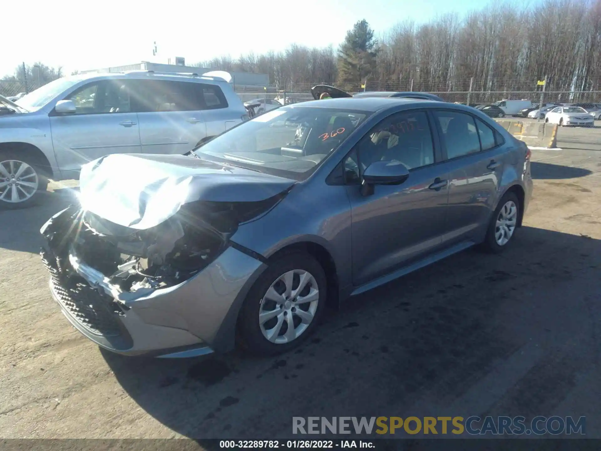 2 Photograph of a damaged car JTDEPRAE0LJ080995 TOYOTA COROLLA 2020