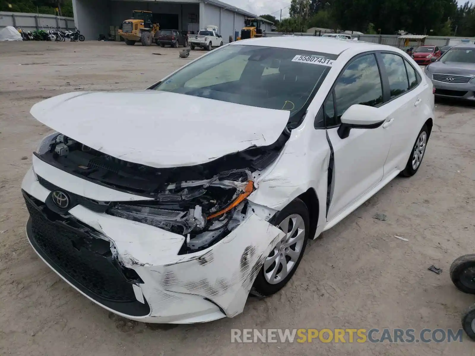 2 Photograph of a damaged car JTDEPRAE0LJ081225 TOYOTA COROLLA 2020