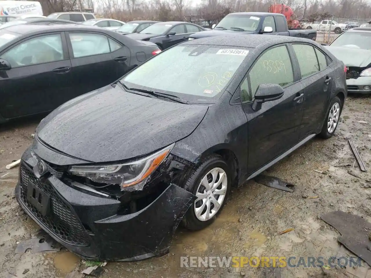 2 Photograph of a damaged car JTDEPRAE0LJ081449 TOYOTA COROLLA 2020