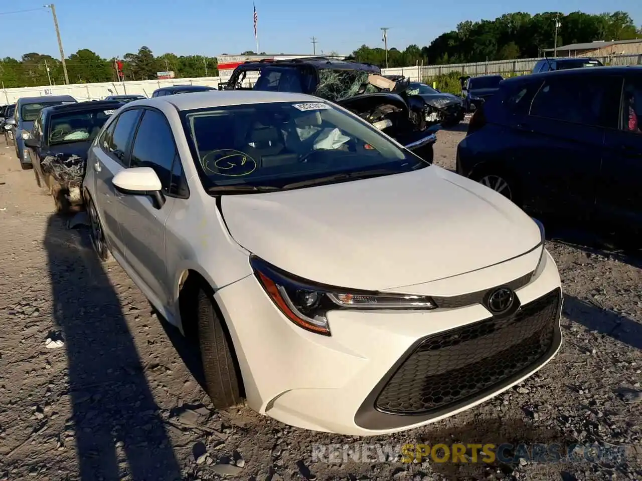 1 Photograph of a damaged car JTDEPRAE0LJ081628 TOYOTA COROLLA 2020