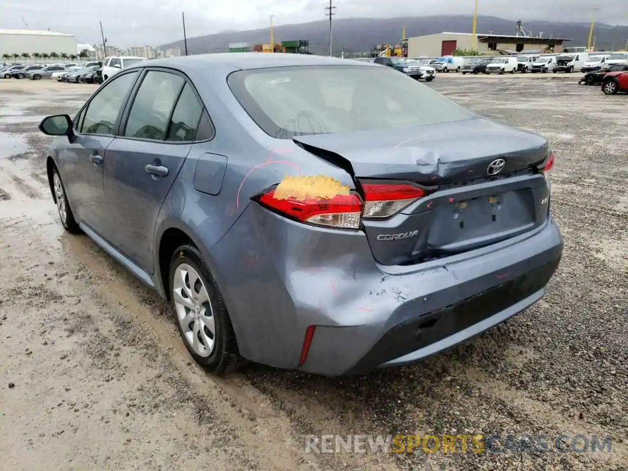 3 Photograph of a damaged car JTDEPRAE0LJ082357 TOYOTA COROLLA 2020