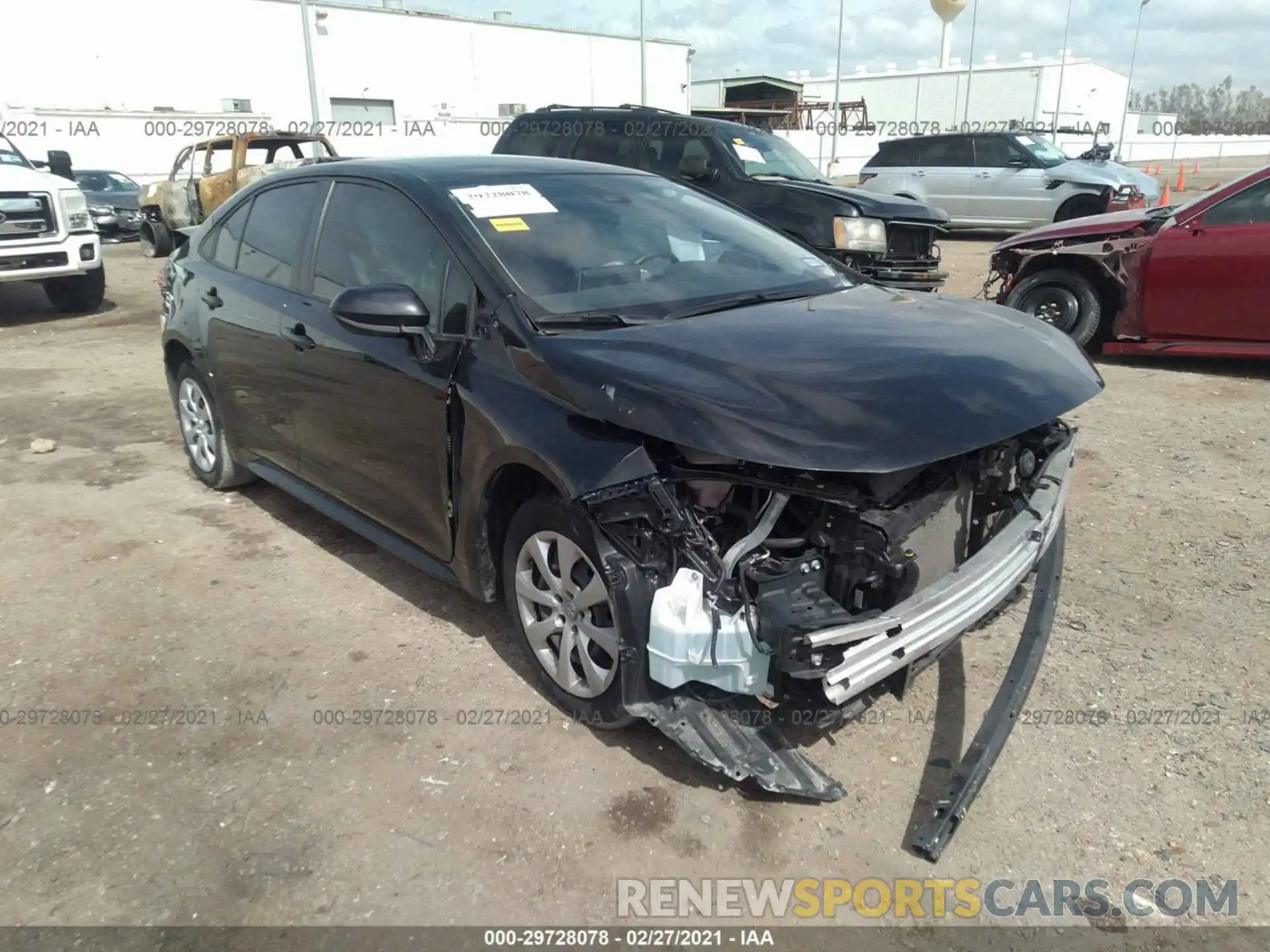 1 Photograph of a damaged car JTDEPRAE0LJ083105 TOYOTA COROLLA 2020