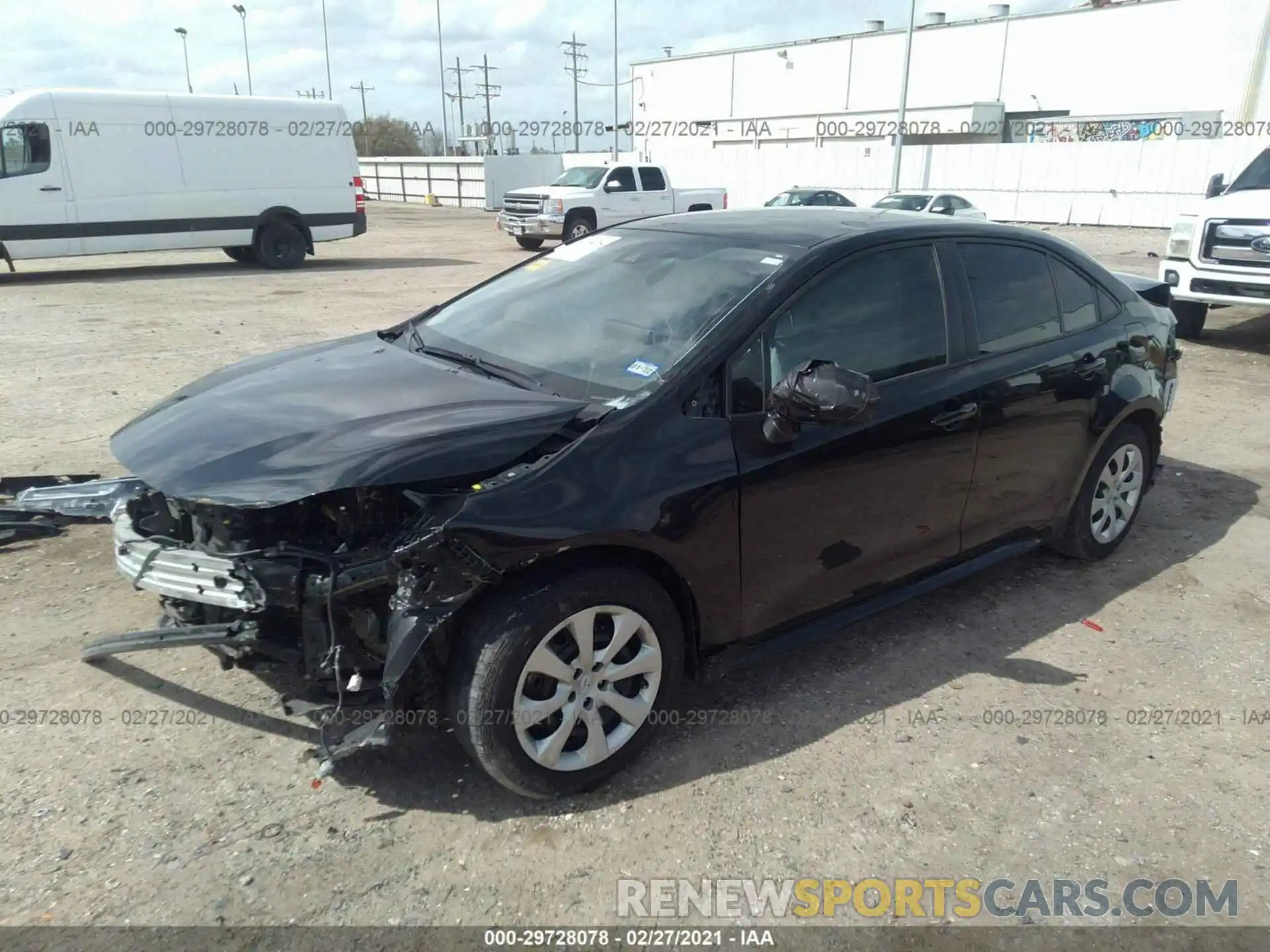 2 Photograph of a damaged car JTDEPRAE0LJ083105 TOYOTA COROLLA 2020