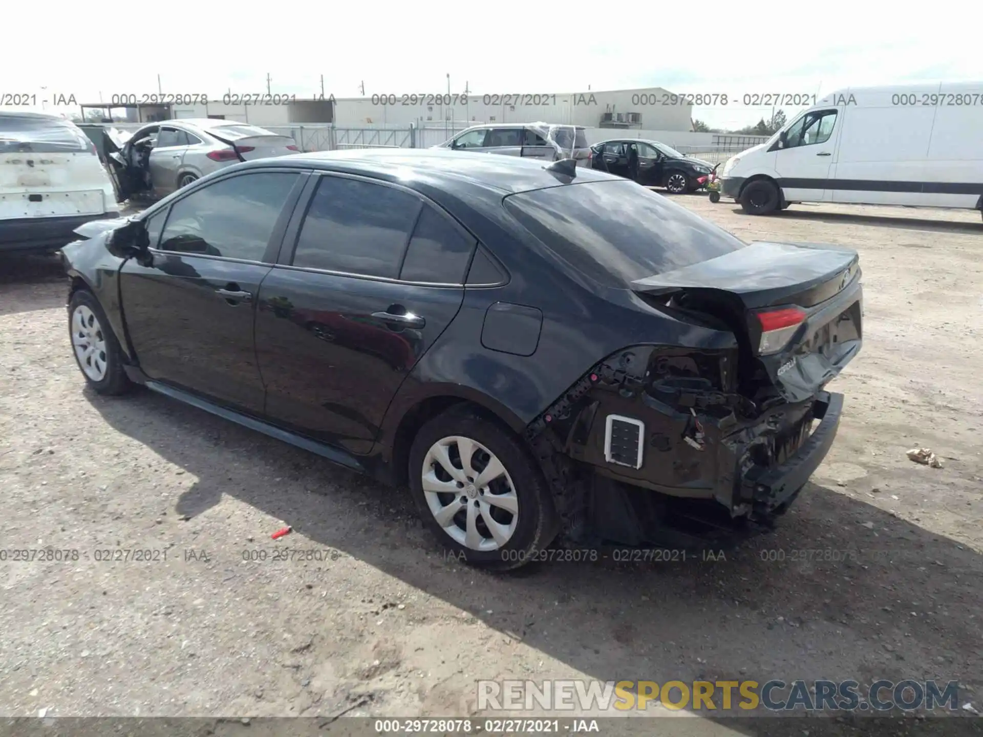 3 Photograph of a damaged car JTDEPRAE0LJ083105 TOYOTA COROLLA 2020