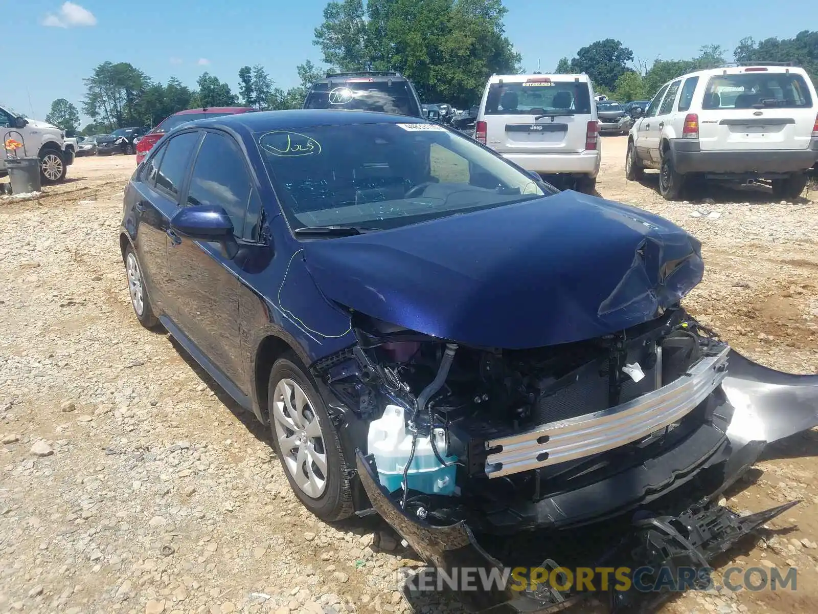 1 Photograph of a damaged car JTDEPRAE0LJ083296 TOYOTA COROLLA 2020