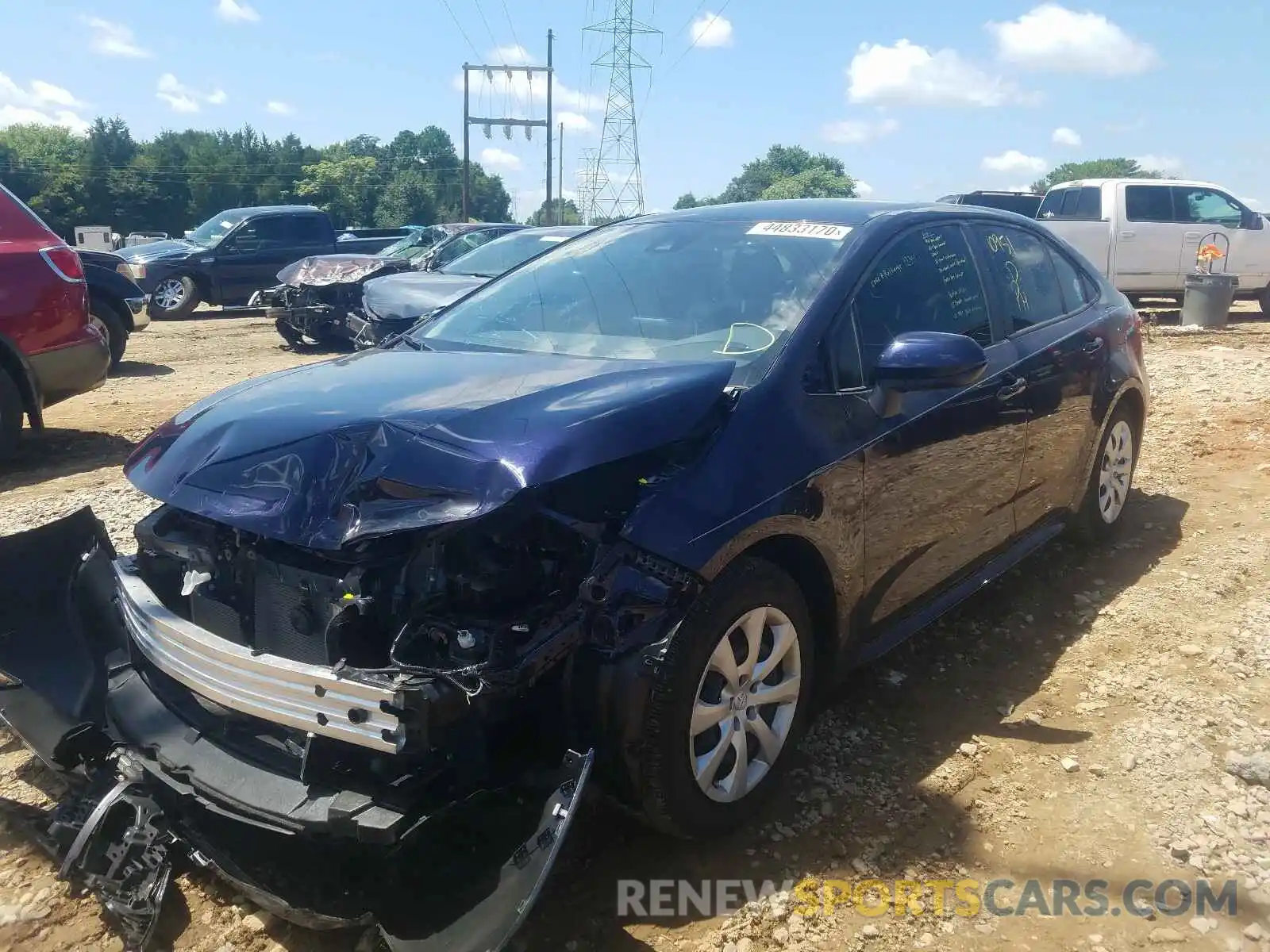 2 Photograph of a damaged car JTDEPRAE0LJ083296 TOYOTA COROLLA 2020