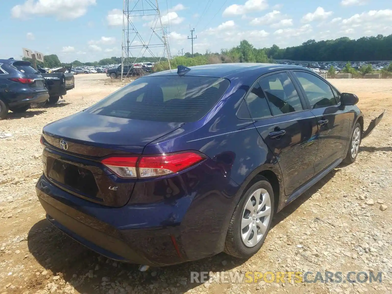 4 Photograph of a damaged car JTDEPRAE0LJ083296 TOYOTA COROLLA 2020