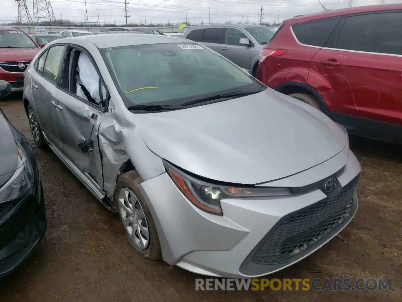 1 Photograph of a damaged car JTDEPRAE0LJ083590 TOYOTA COROLLA 2020