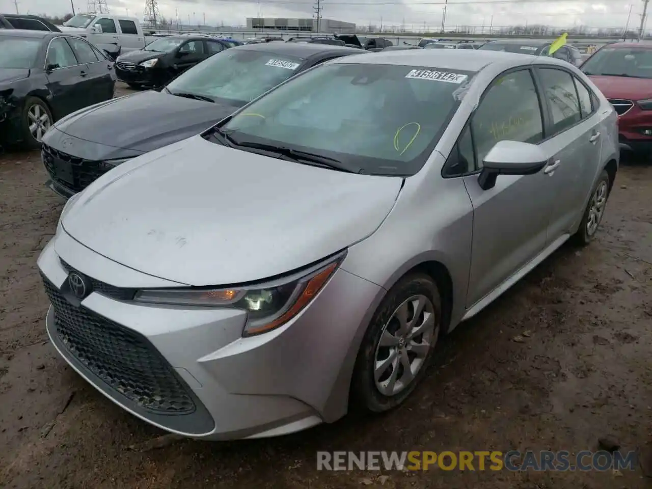 2 Photograph of a damaged car JTDEPRAE0LJ083590 TOYOTA COROLLA 2020