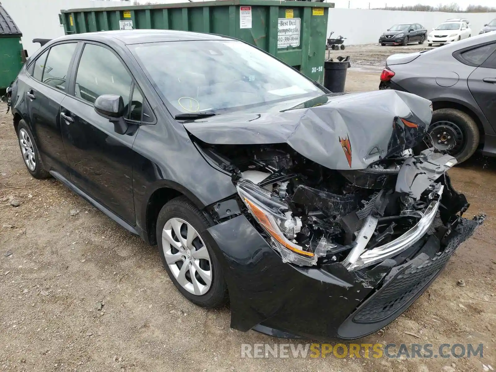 1 Photograph of a damaged car JTDEPRAE0LJ083623 TOYOTA COROLLA 2020