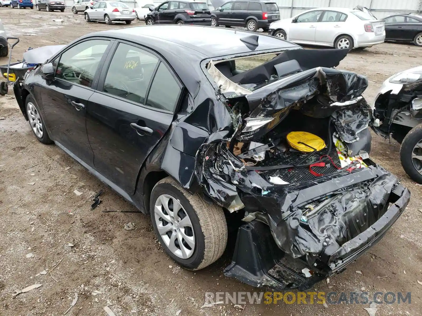 3 Photograph of a damaged car JTDEPRAE0LJ083623 TOYOTA COROLLA 2020