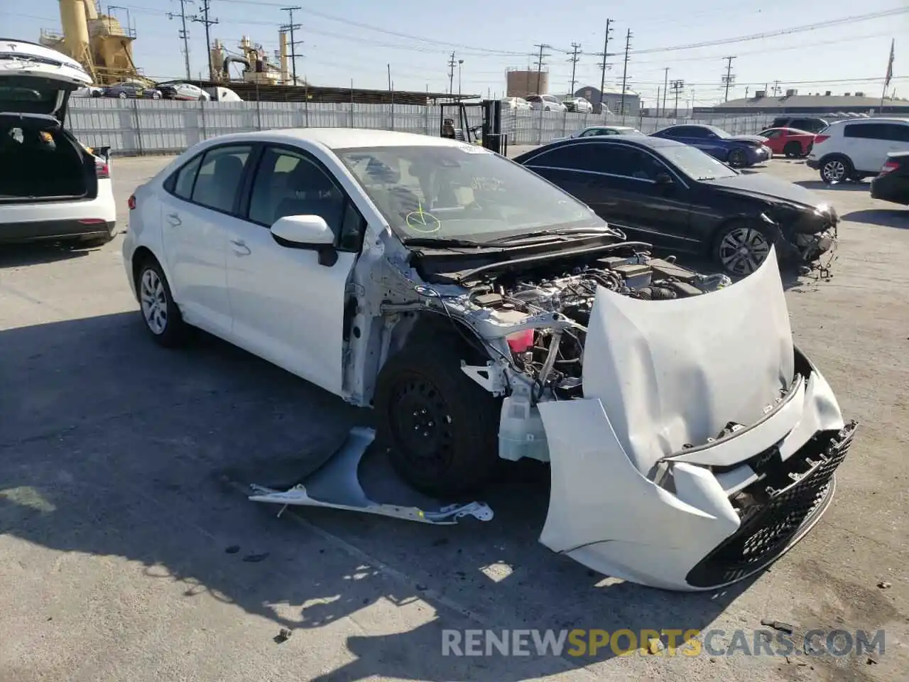 1 Photograph of a damaged car JTDEPRAE0LJ083749 TOYOTA COROLLA 2020