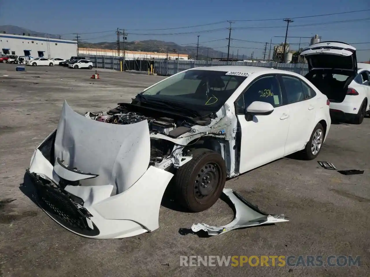 2 Photograph of a damaged car JTDEPRAE0LJ083749 TOYOTA COROLLA 2020