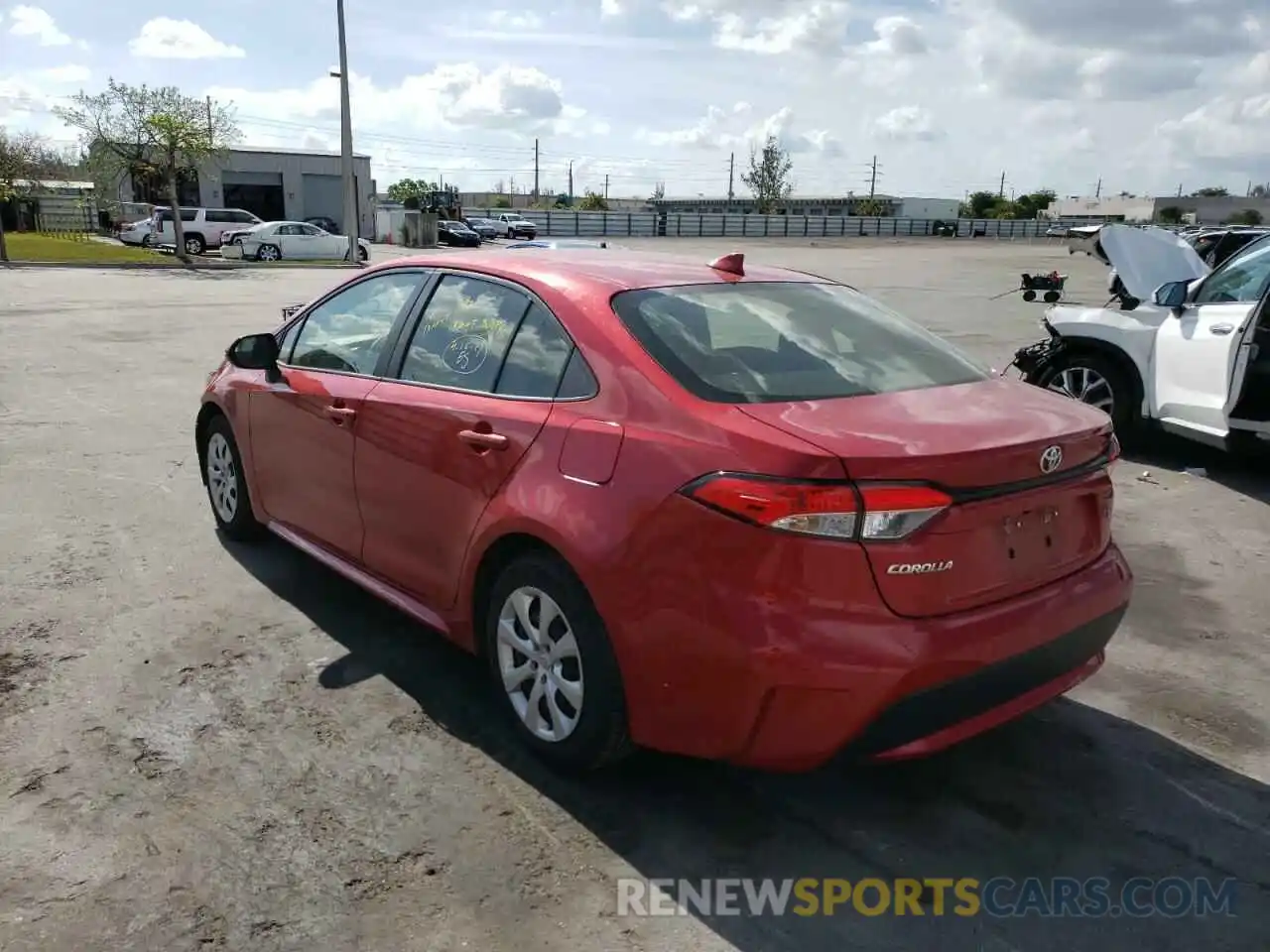 3 Photograph of a damaged car JTDEPRAE0LJ084240 TOYOTA COROLLA 2020