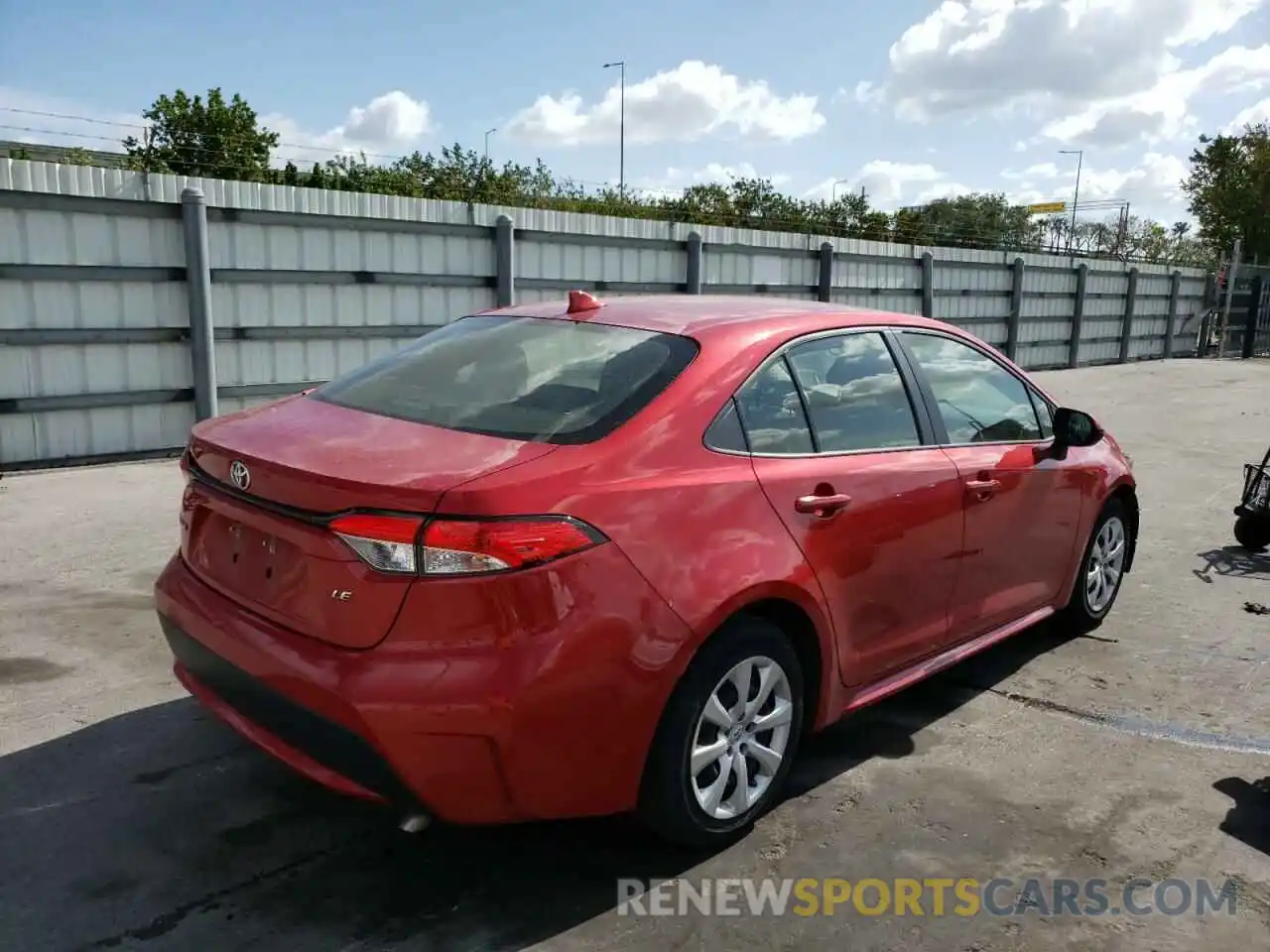 4 Photograph of a damaged car JTDEPRAE0LJ084240 TOYOTA COROLLA 2020