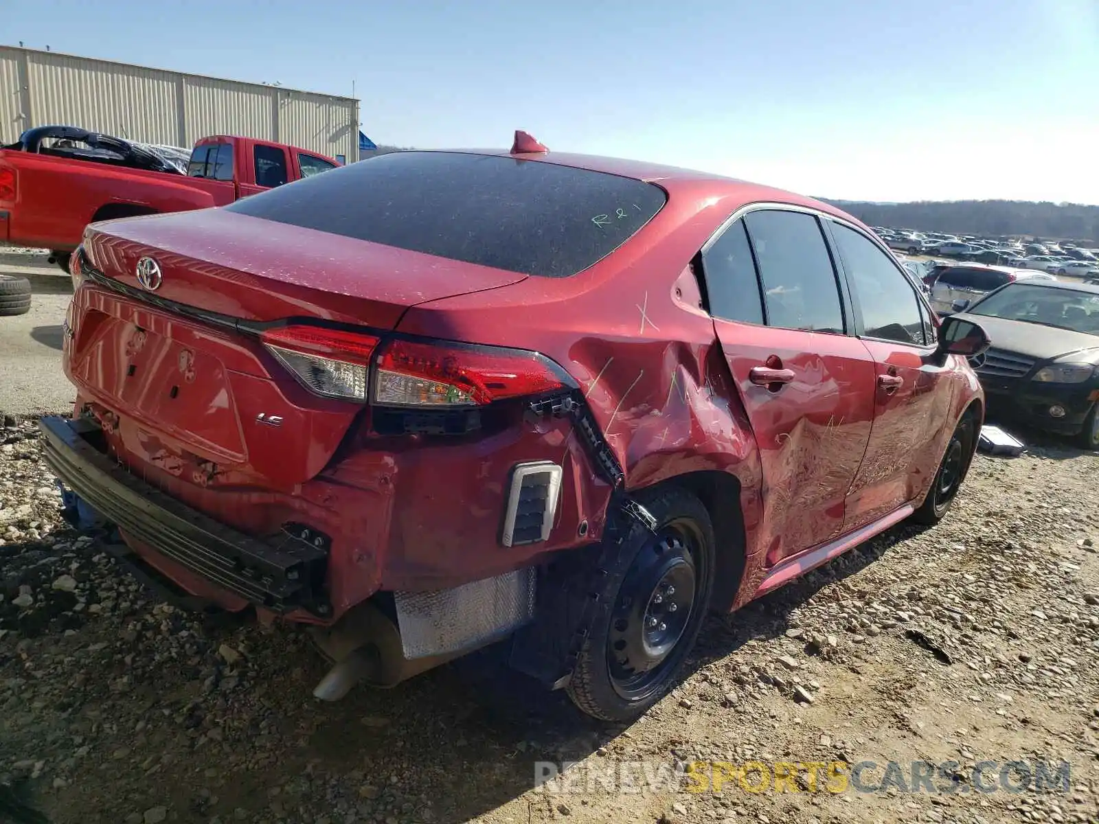 4 Photograph of a damaged car JTDEPRAE0LJ084397 TOYOTA COROLLA 2020