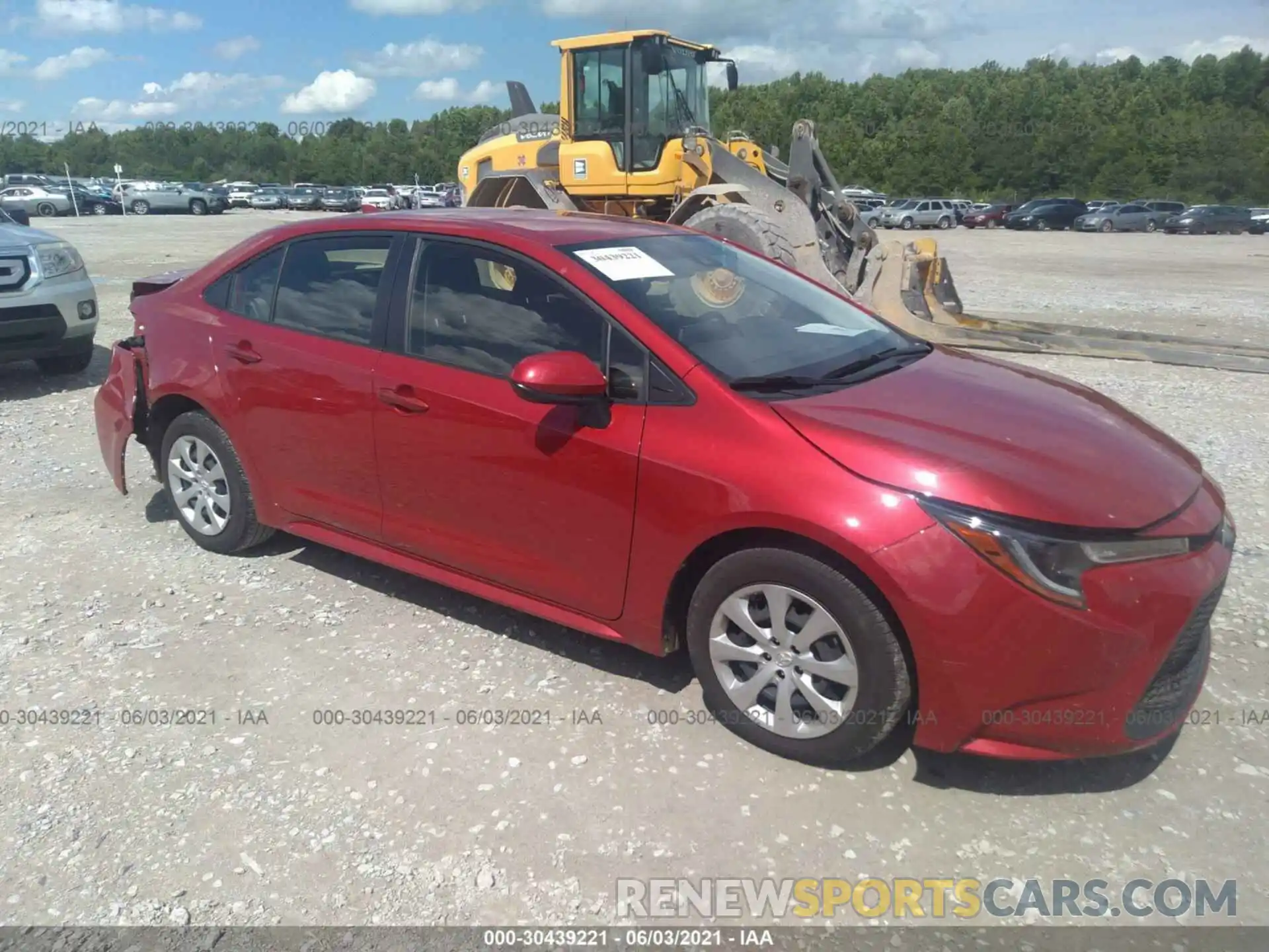 1 Photograph of a damaged car JTDEPRAE0LJ084724 TOYOTA COROLLA 2020