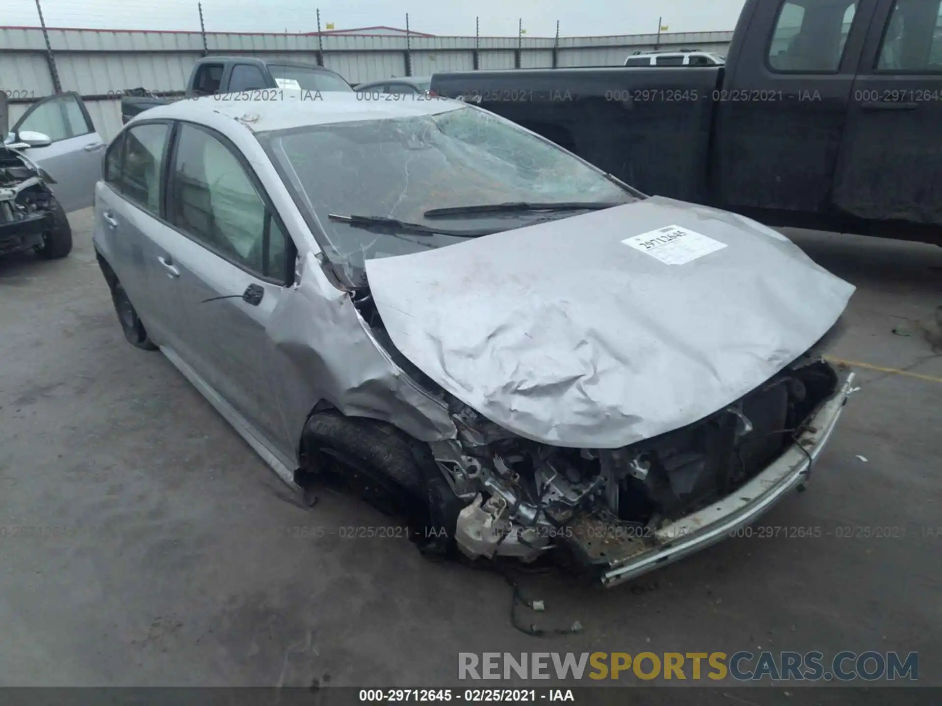 1 Photograph of a damaged car JTDEPRAE0LJ085971 TOYOTA COROLLA 2020