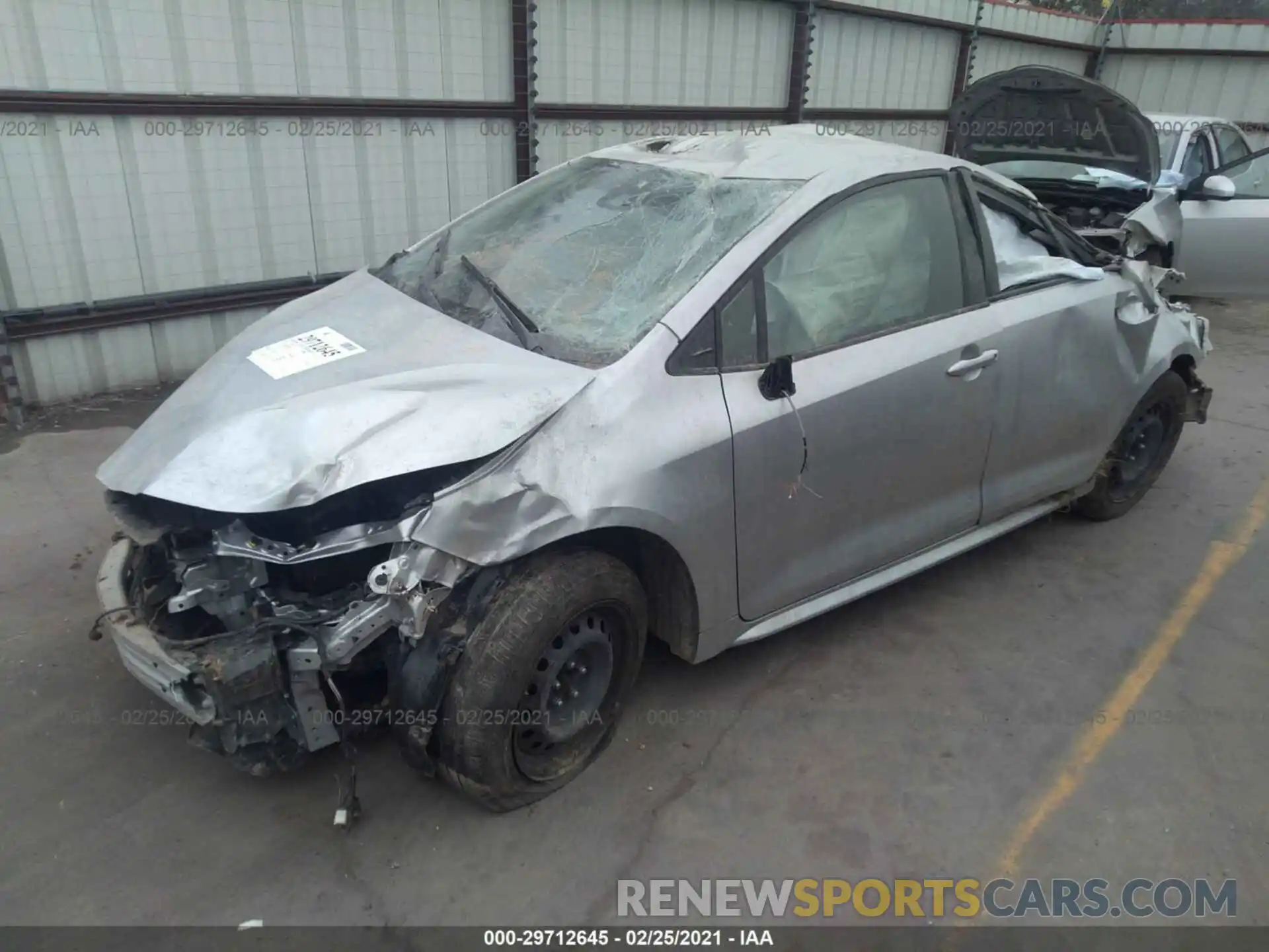 2 Фотография поврежденного автомобиля JTDEPRAE0LJ085971 TOYOTA COROLLA 2020
