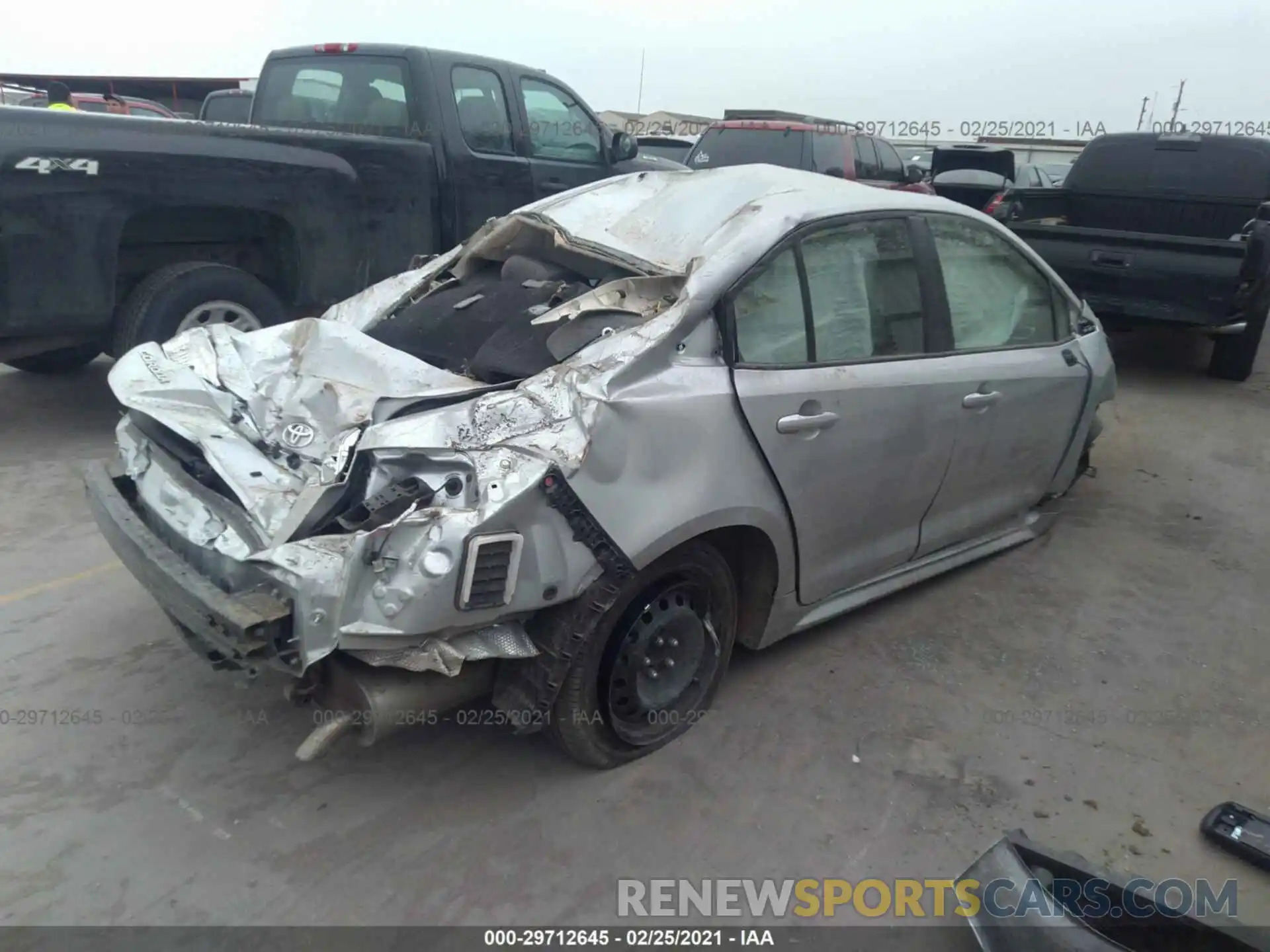4 Фотография поврежденного автомобиля JTDEPRAE0LJ085971 TOYOTA COROLLA 2020