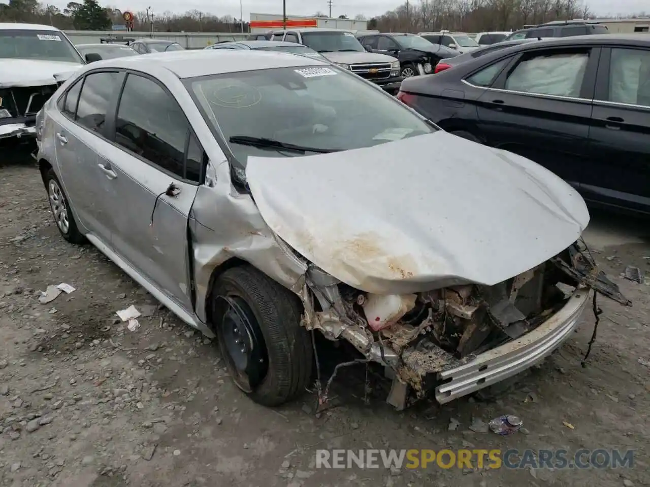 1 Photograph of a damaged car JTDEPRAE0LJ086067 TOYOTA COROLLA 2020