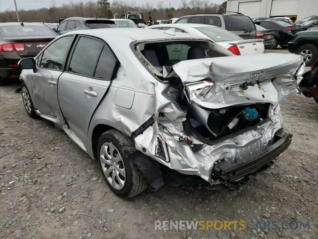 3 Photograph of a damaged car JTDEPRAE0LJ086067 TOYOTA COROLLA 2020