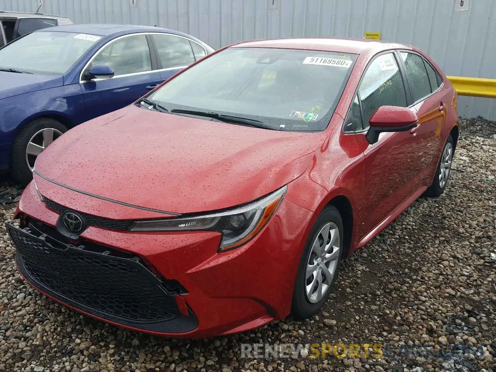 2 Photograph of a damaged car JTDEPRAE0LJ086344 TOYOTA COROLLA 2020