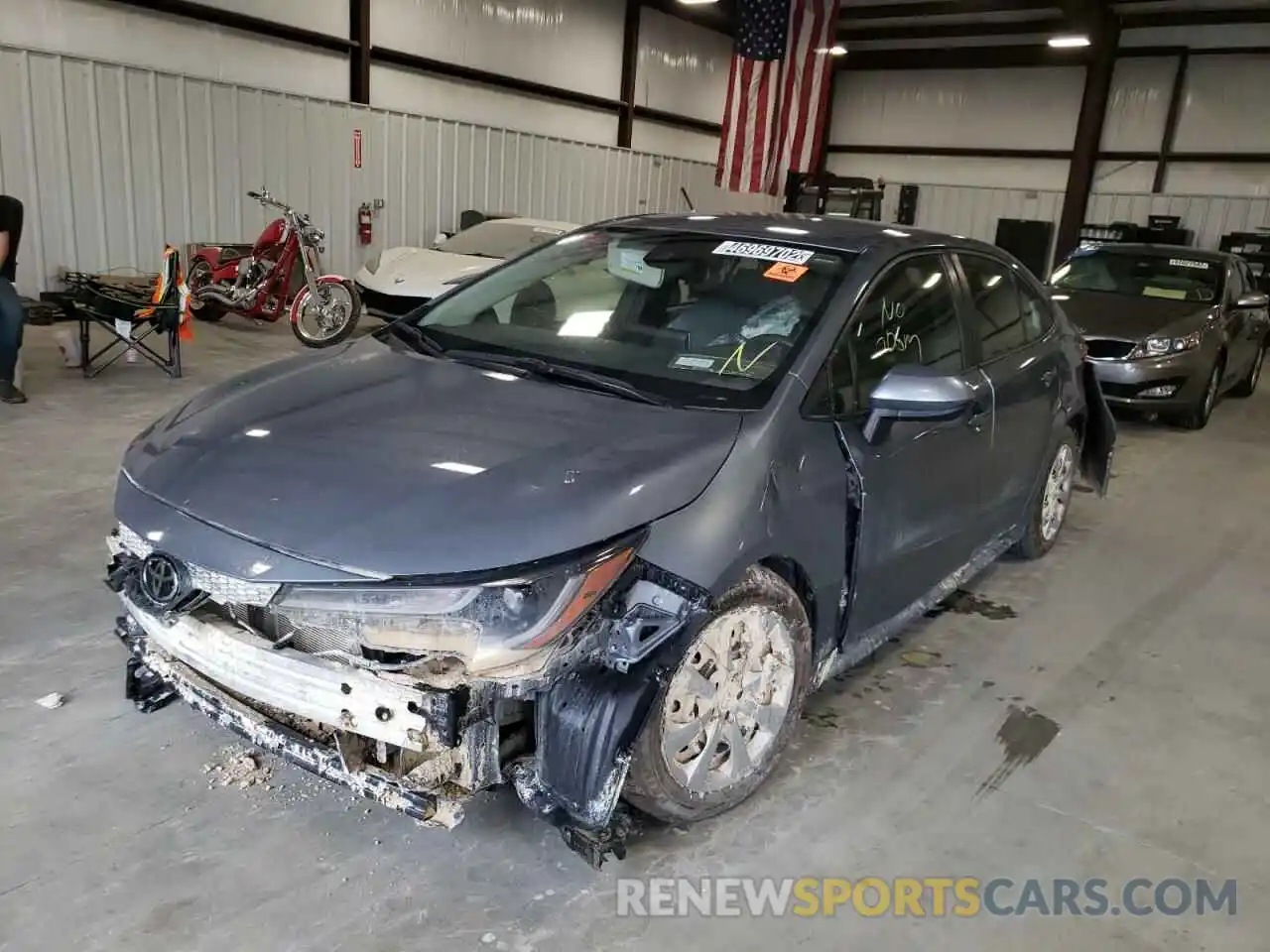 2 Photograph of a damaged car JTDEPRAE0LJ086540 TOYOTA COROLLA 2020