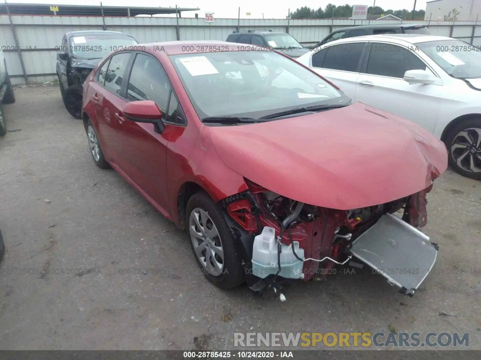 1 Photograph of a damaged car JTDEPRAE0LJ086814 TOYOTA COROLLA 2020