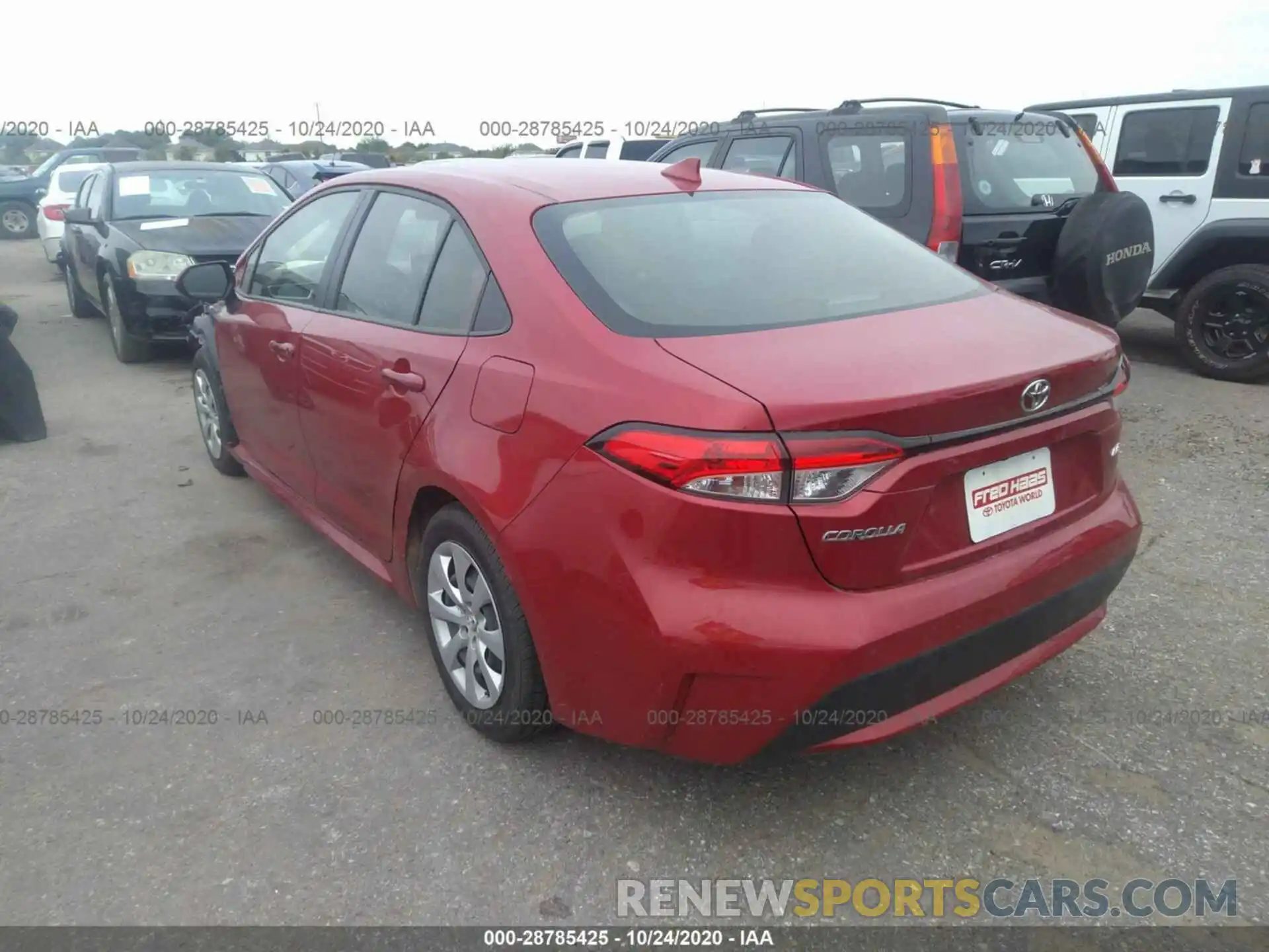 3 Photograph of a damaged car JTDEPRAE0LJ086814 TOYOTA COROLLA 2020