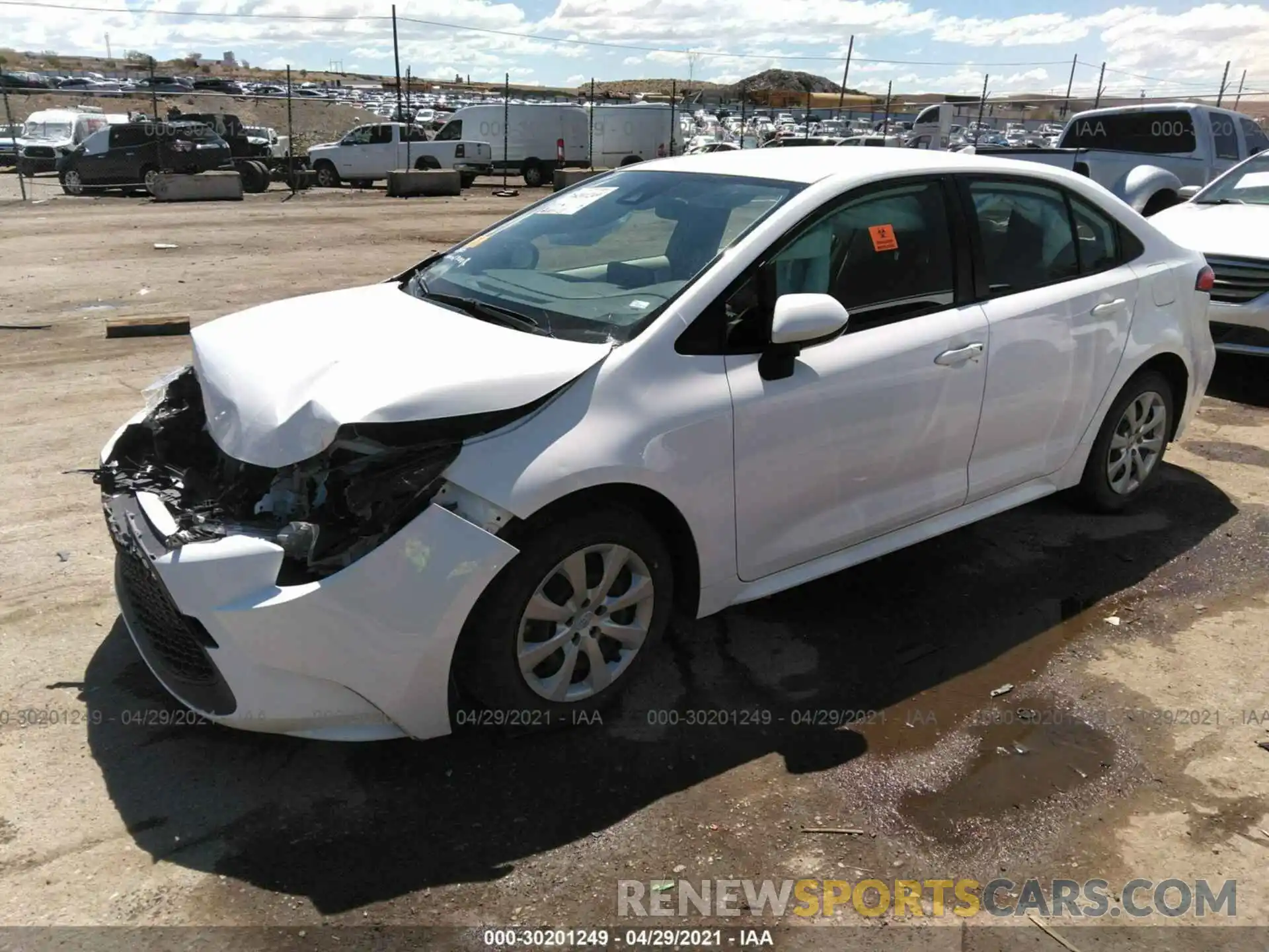 2 Photograph of a damaged car JTDEPRAE0LJ086926 TOYOTA COROLLA 2020