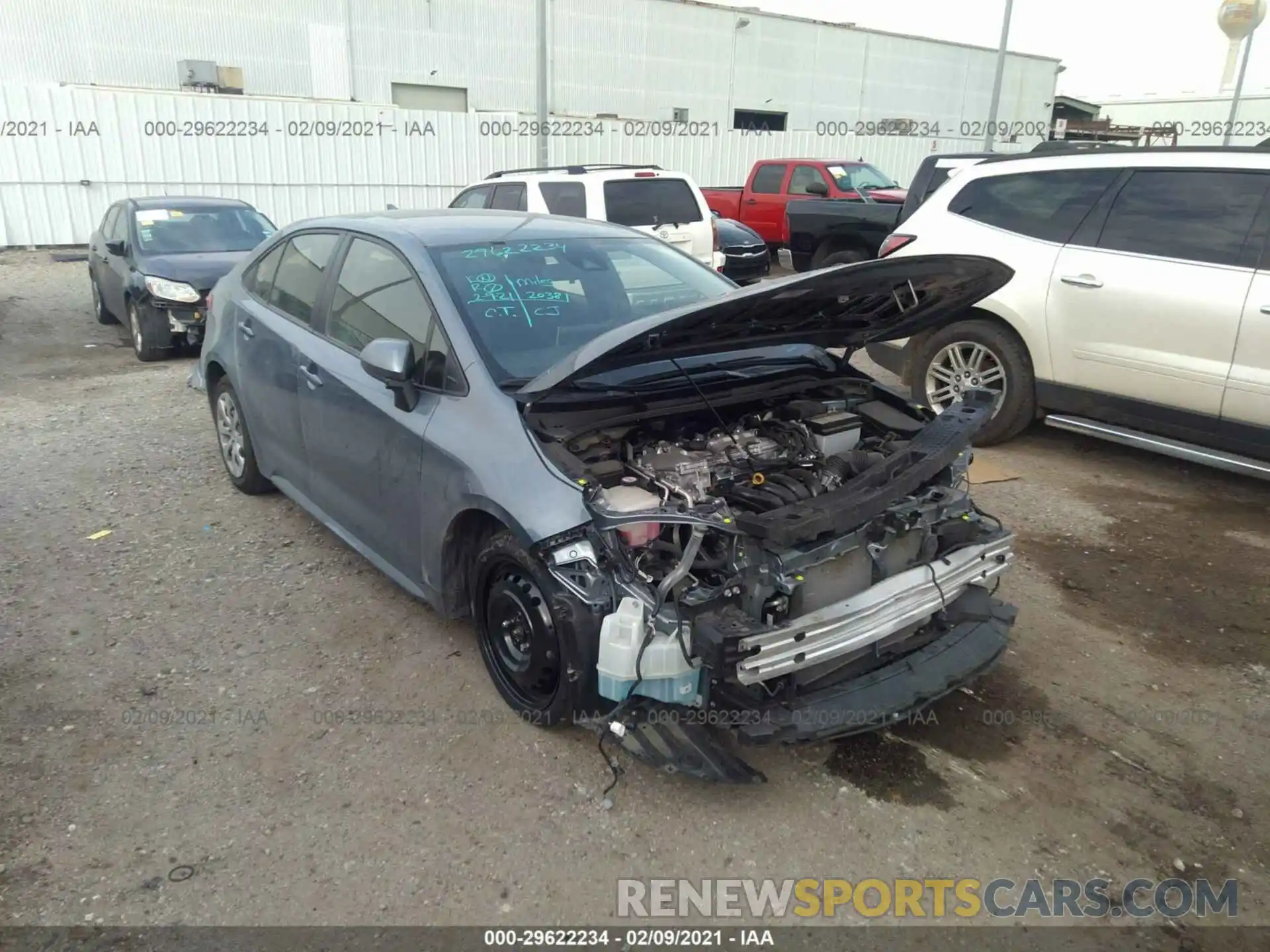 1 Photograph of a damaged car JTDEPRAE0LJ087087 TOYOTA COROLLA 2020