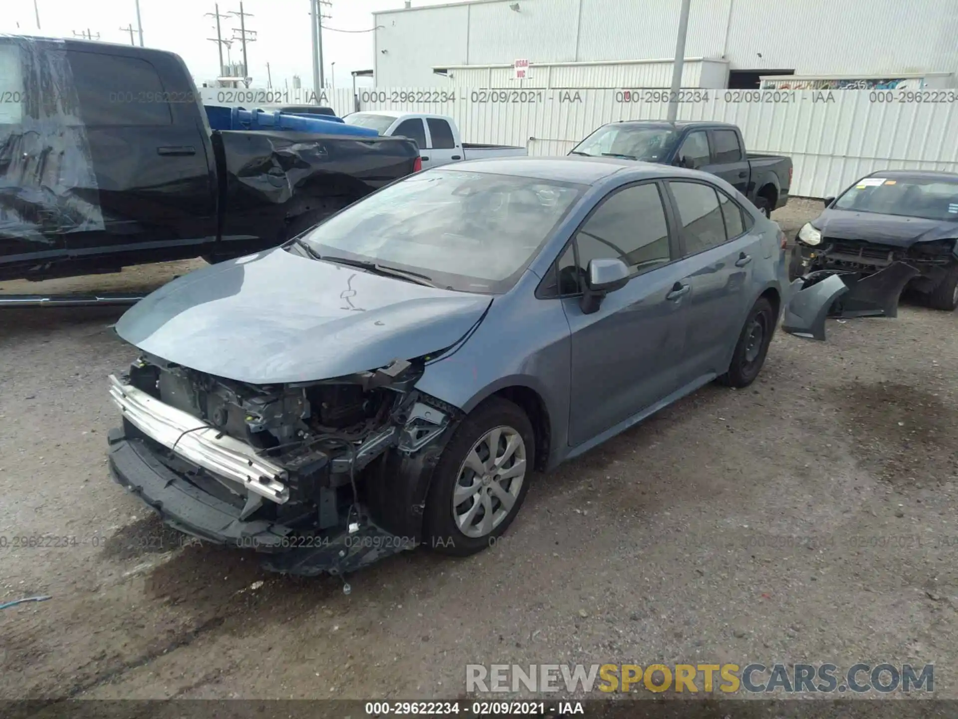 2 Photograph of a damaged car JTDEPRAE0LJ087087 TOYOTA COROLLA 2020