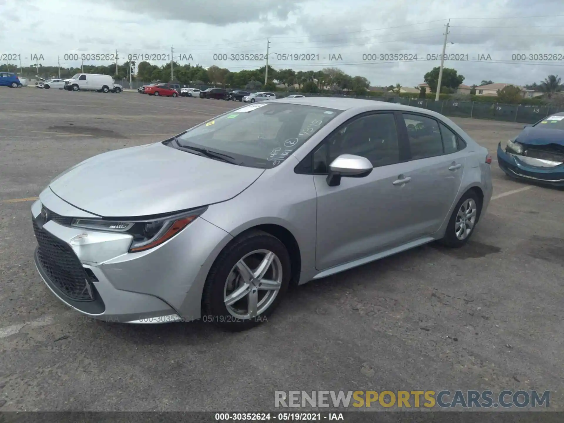 2 Photograph of a damaged car JTDEPRAE0LJ087395 TOYOTA COROLLA 2020