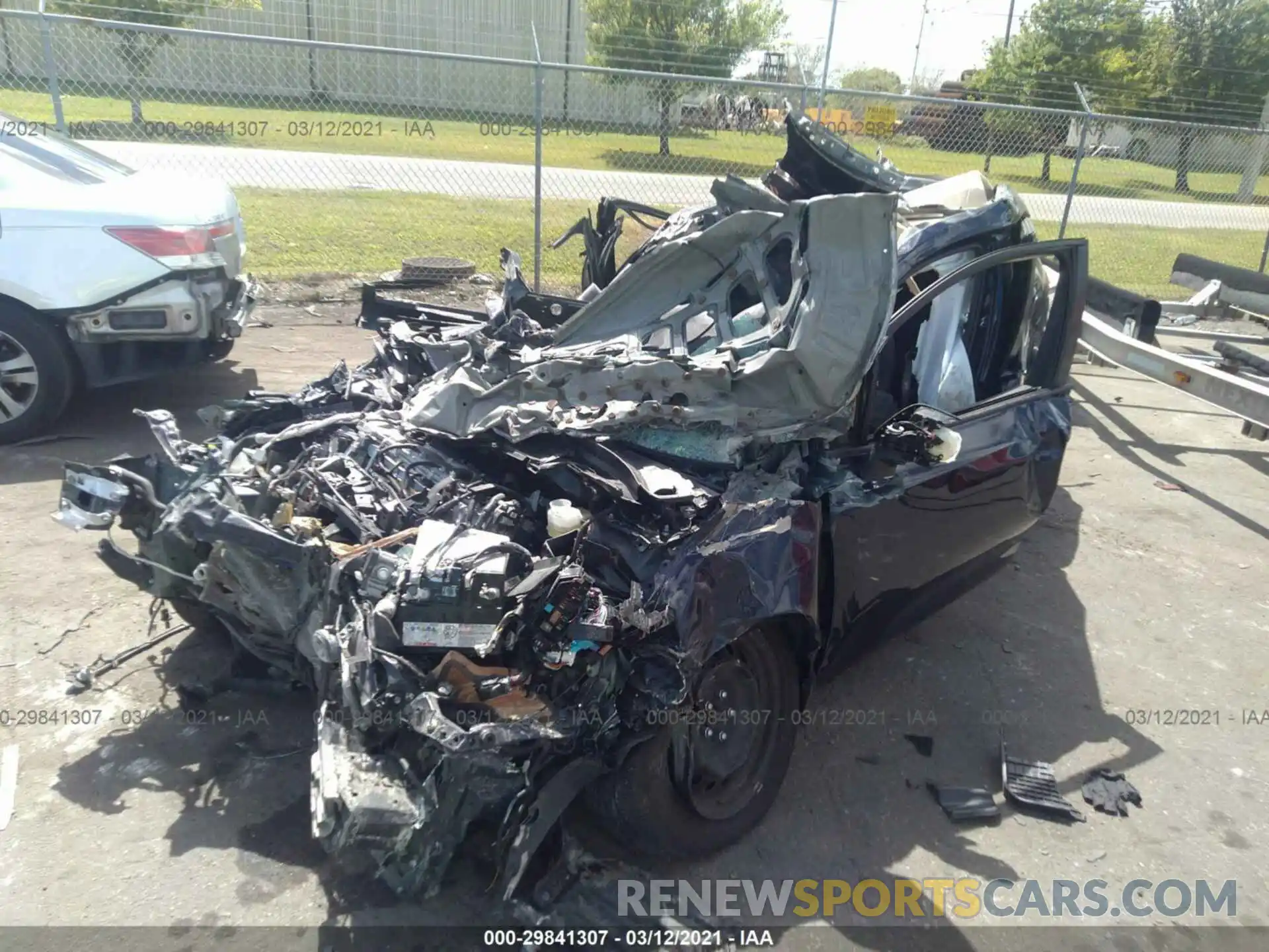 2 Photograph of a damaged car JTDEPRAE0LJ087574 TOYOTA COROLLA 2020