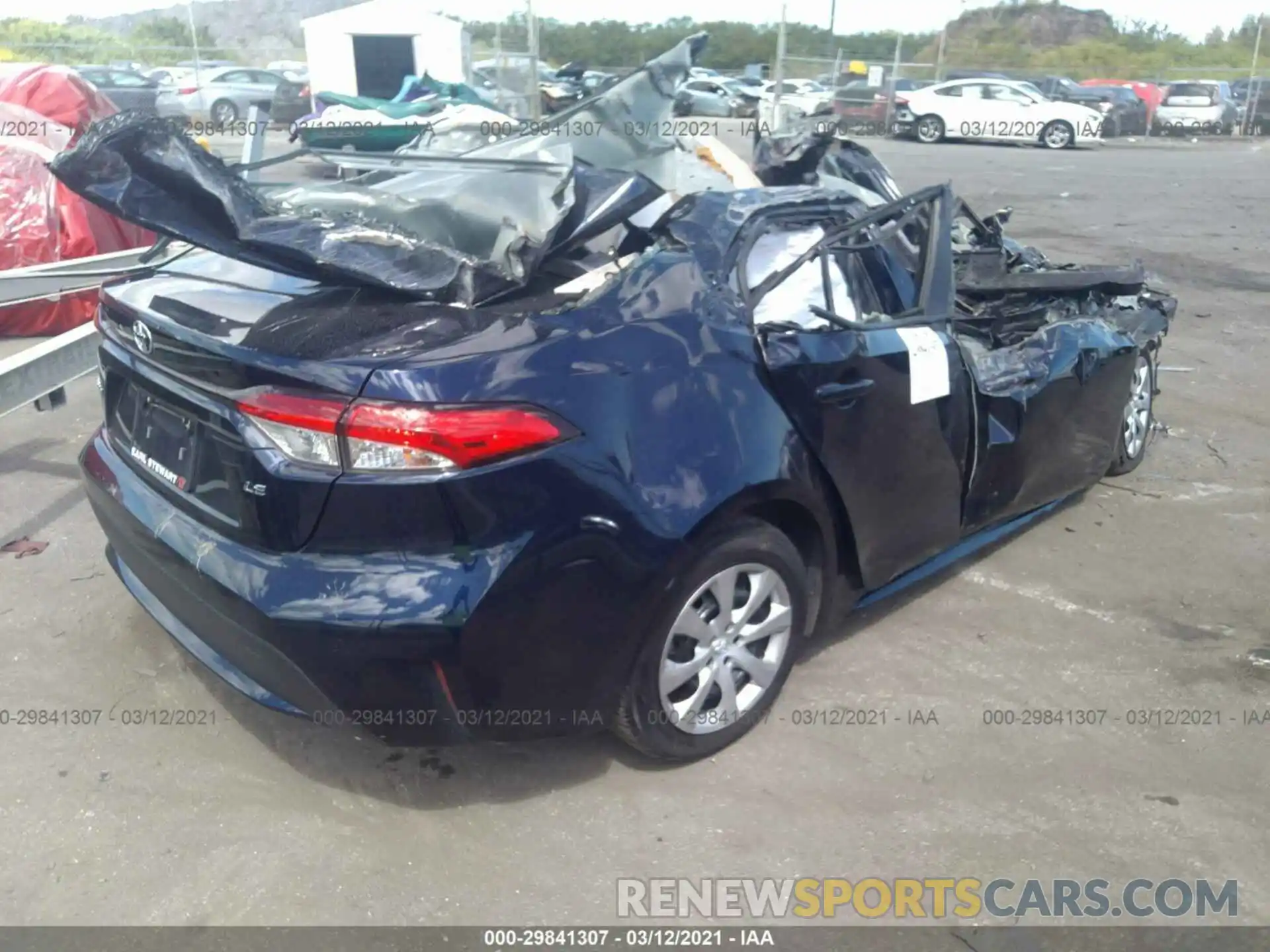 4 Photograph of a damaged car JTDEPRAE0LJ087574 TOYOTA COROLLA 2020