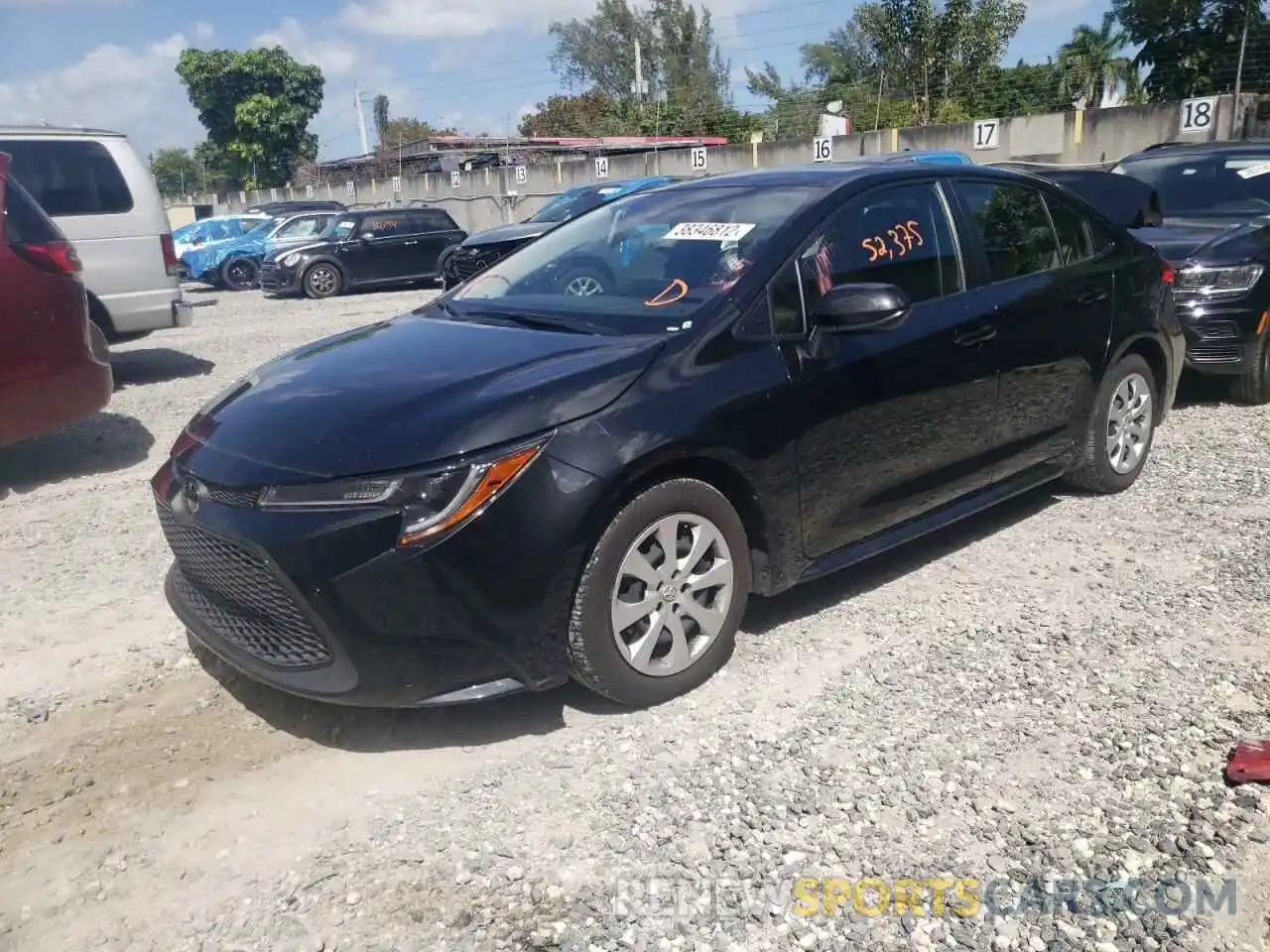 2 Photograph of a damaged car JTDEPRAE0LJ087963 TOYOTA COROLLA 2020