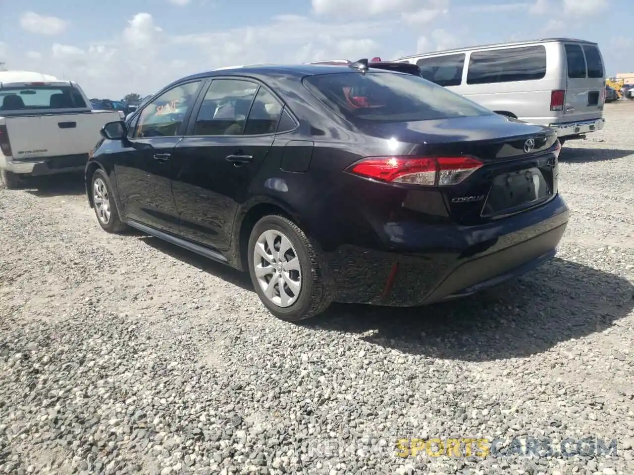 3 Photograph of a damaged car JTDEPRAE0LJ087963 TOYOTA COROLLA 2020